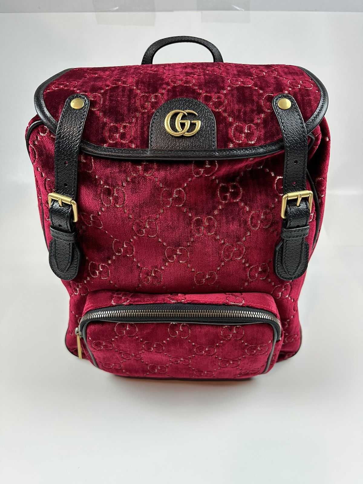 Gucci Gucci GG Velour Marmont Backpack Size ONE SIZE - 1 Thumbnail