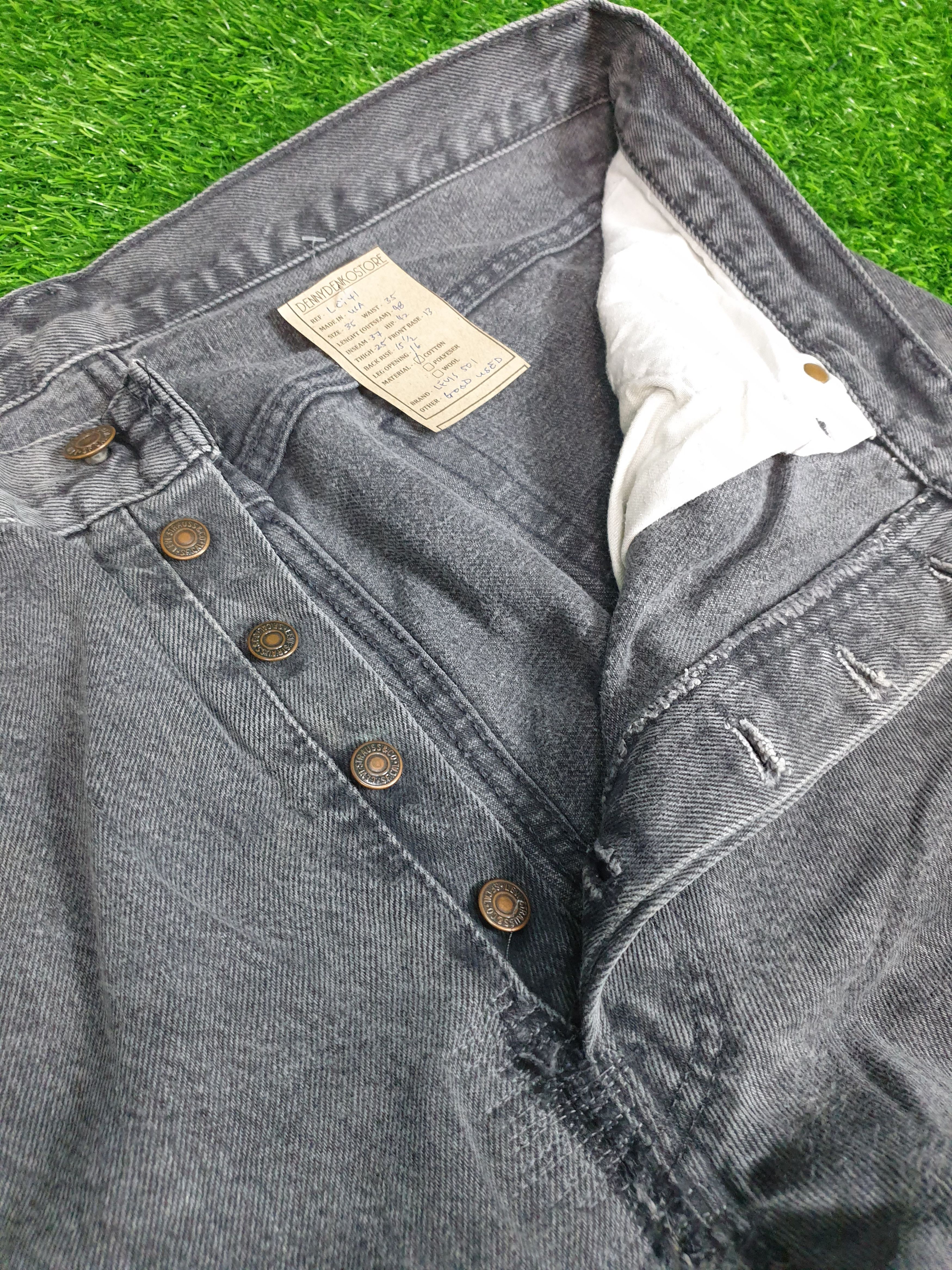 Levi's Vintage 90's LEVIS 501 Super Black Faded 36X36 Jeans L0141 Size US 36 / EU 52 - 9 Thumbnail