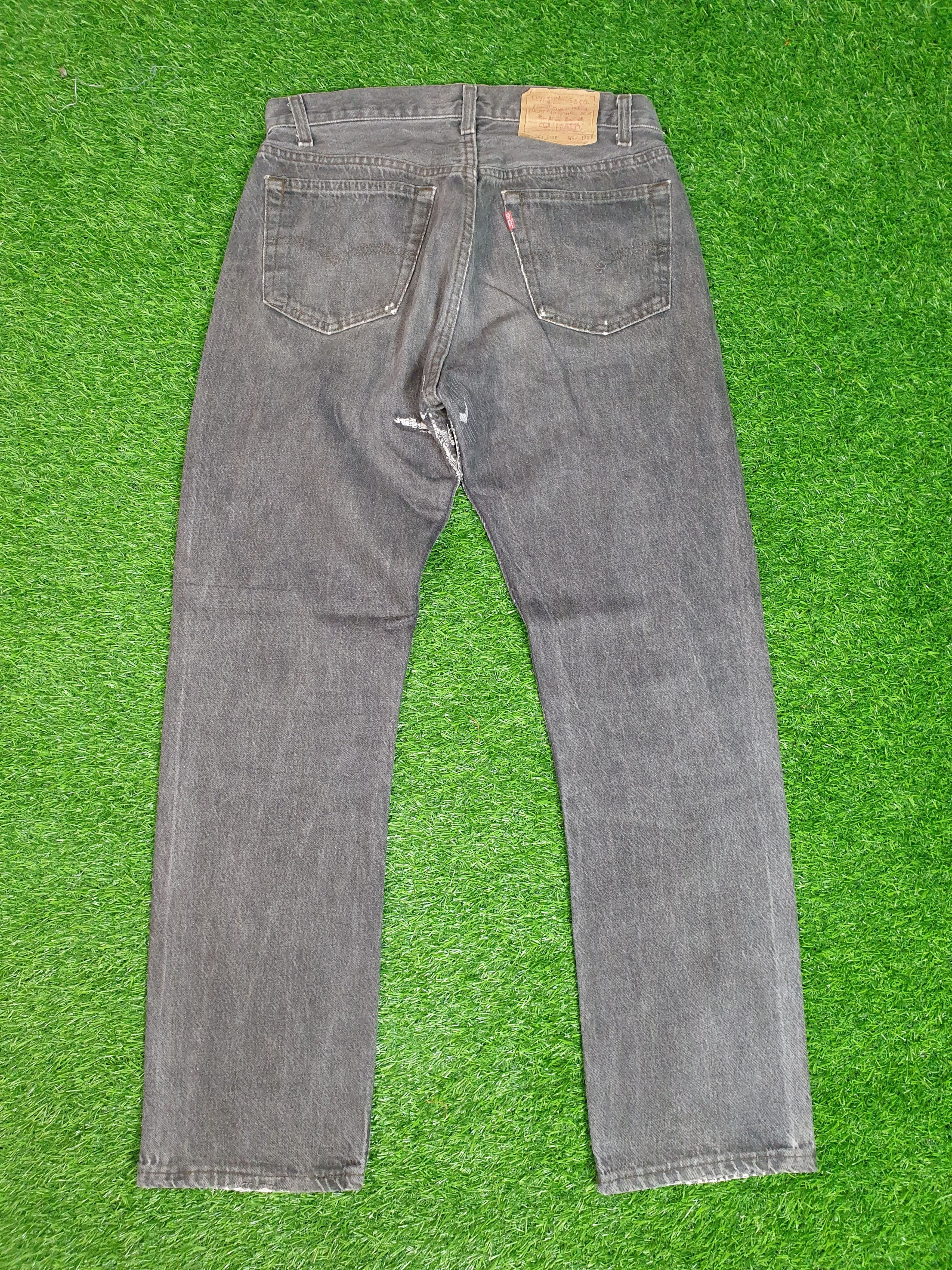 image of Distressed Denim x Levis Vintage 90's Levis 501 Faded Black Size 31X30 Jeans L0140, Men's