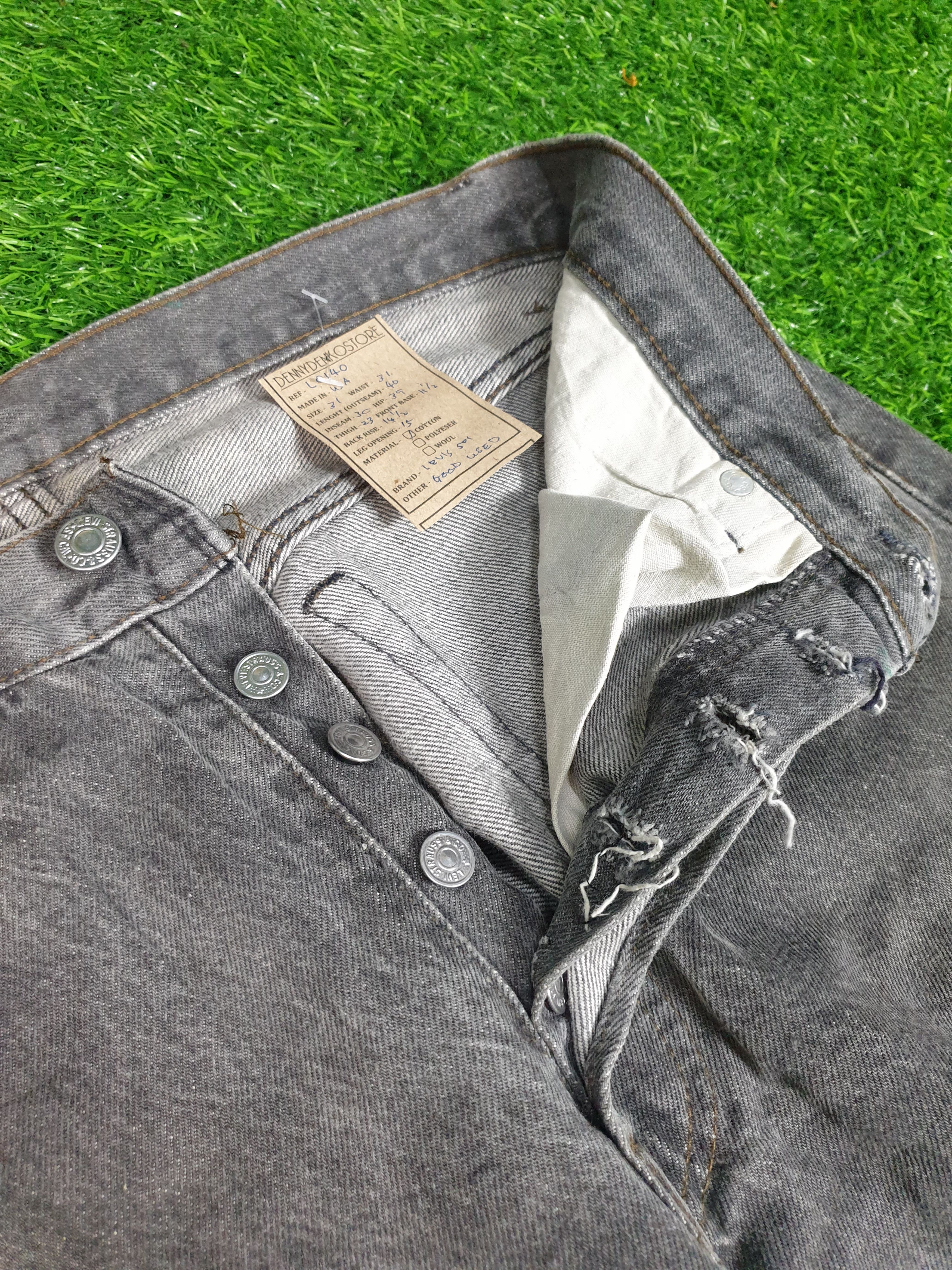 Levi's Vintage 90'S LEVIS 501 Faded Black Size 31X30 Jeans L0140 Size US 31 - 6 Thumbnail