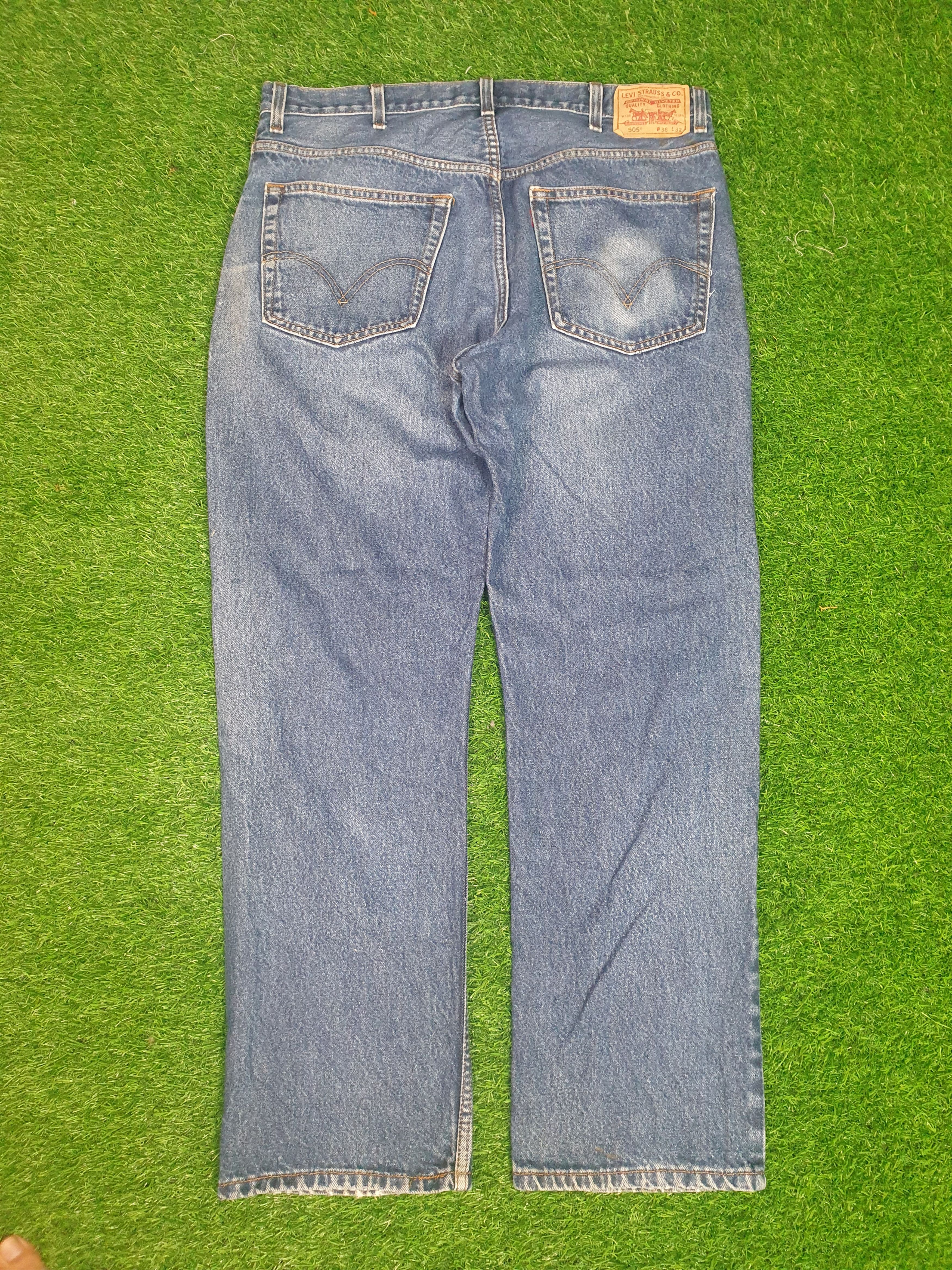 Levi's Vintage LEVIS 505 Faded Distressed Size 38X31.5 Jeans L0094 Size US 38 / EU 54 - 2 Thumbnail