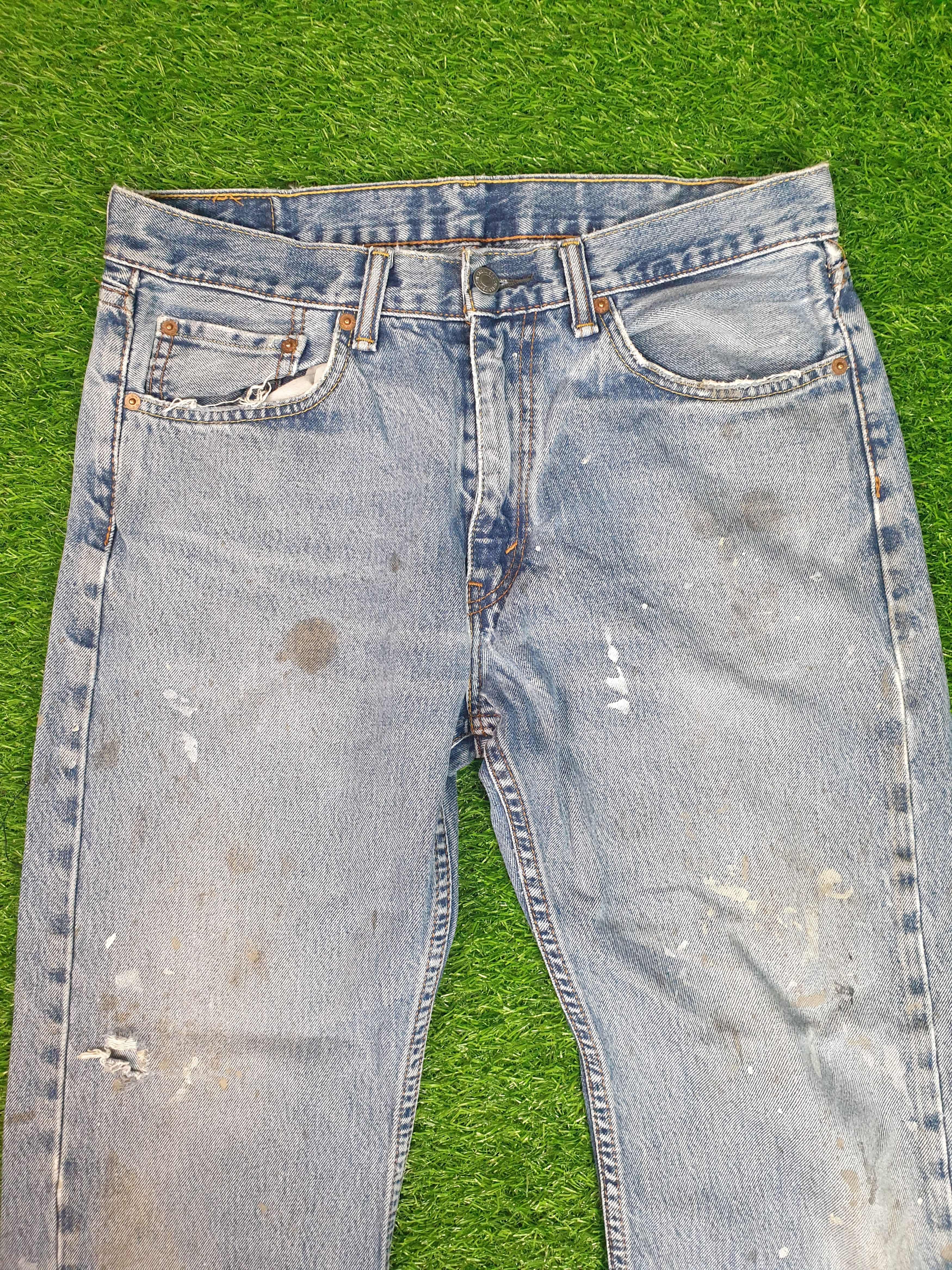Levi's LEVIS Light Wash Distressed Size 33X28.5 Jeans L0163 Size US 33 - 8 Thumbnail