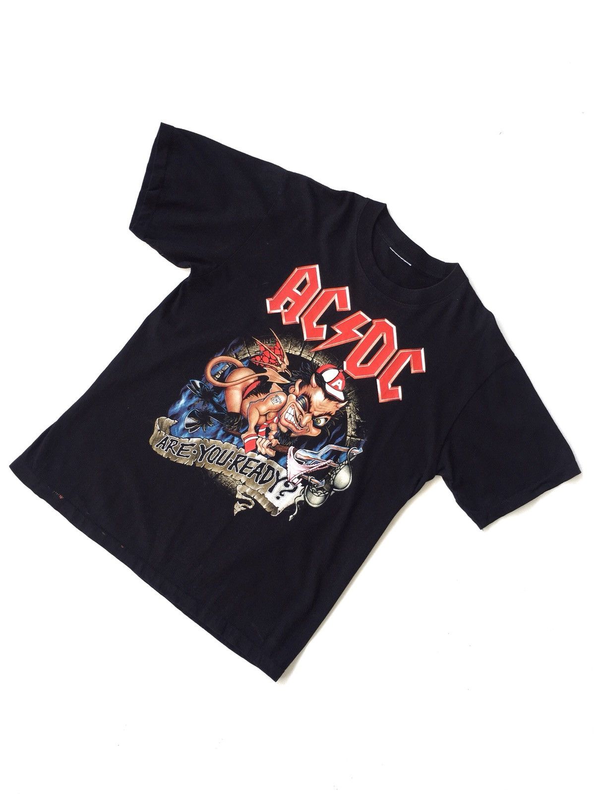 AC/DC Vintage 90’s ACDC “Are You Ready” Bootleg Shirt Size US M / EU 48-50 / 2 - 1 Thumbnail