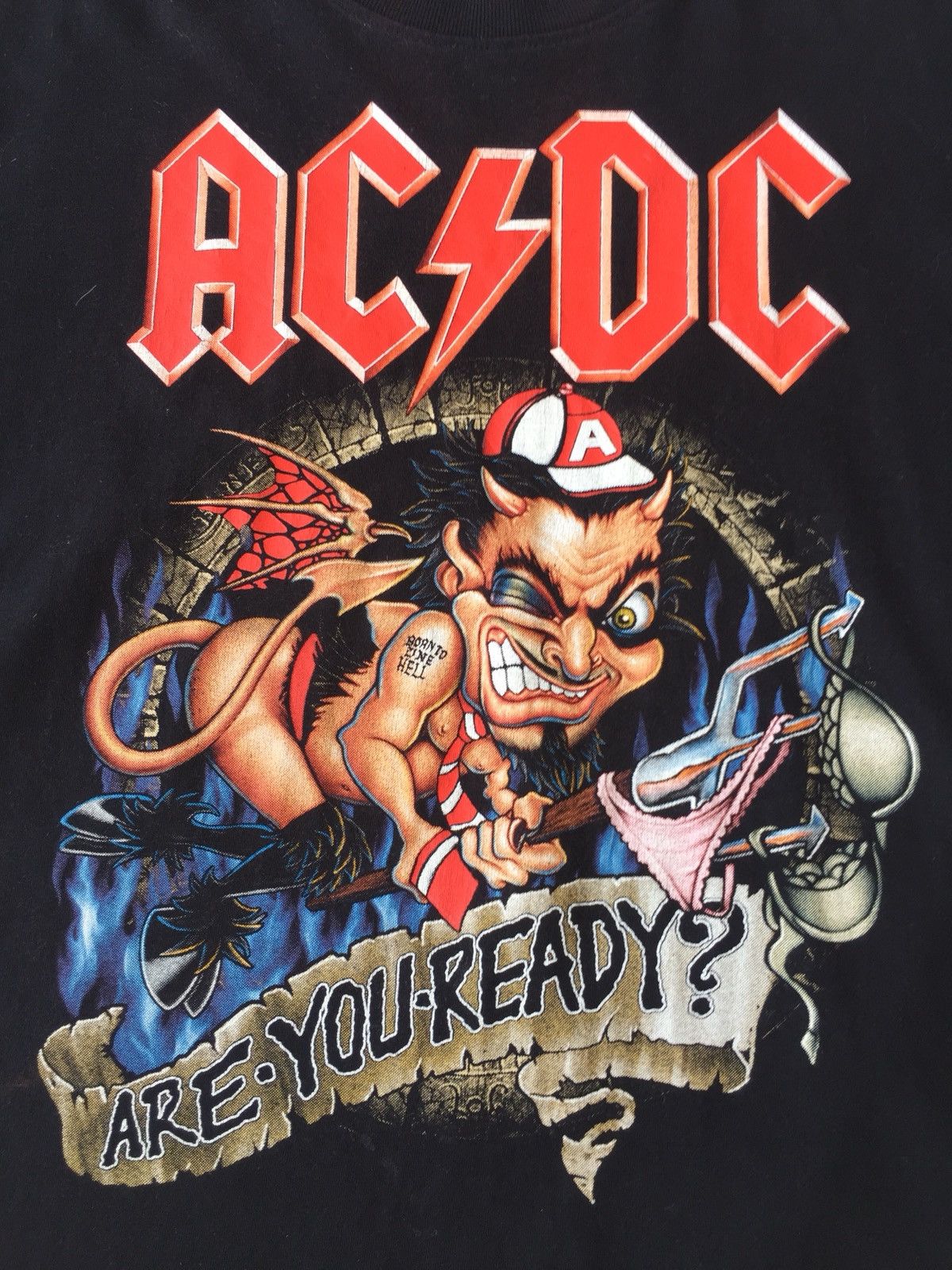 AC/DC Vintage 90’s ACDC “Are You Ready” Bootleg Shirt Size US M / EU 48-50 / 2 - 3 Thumbnail