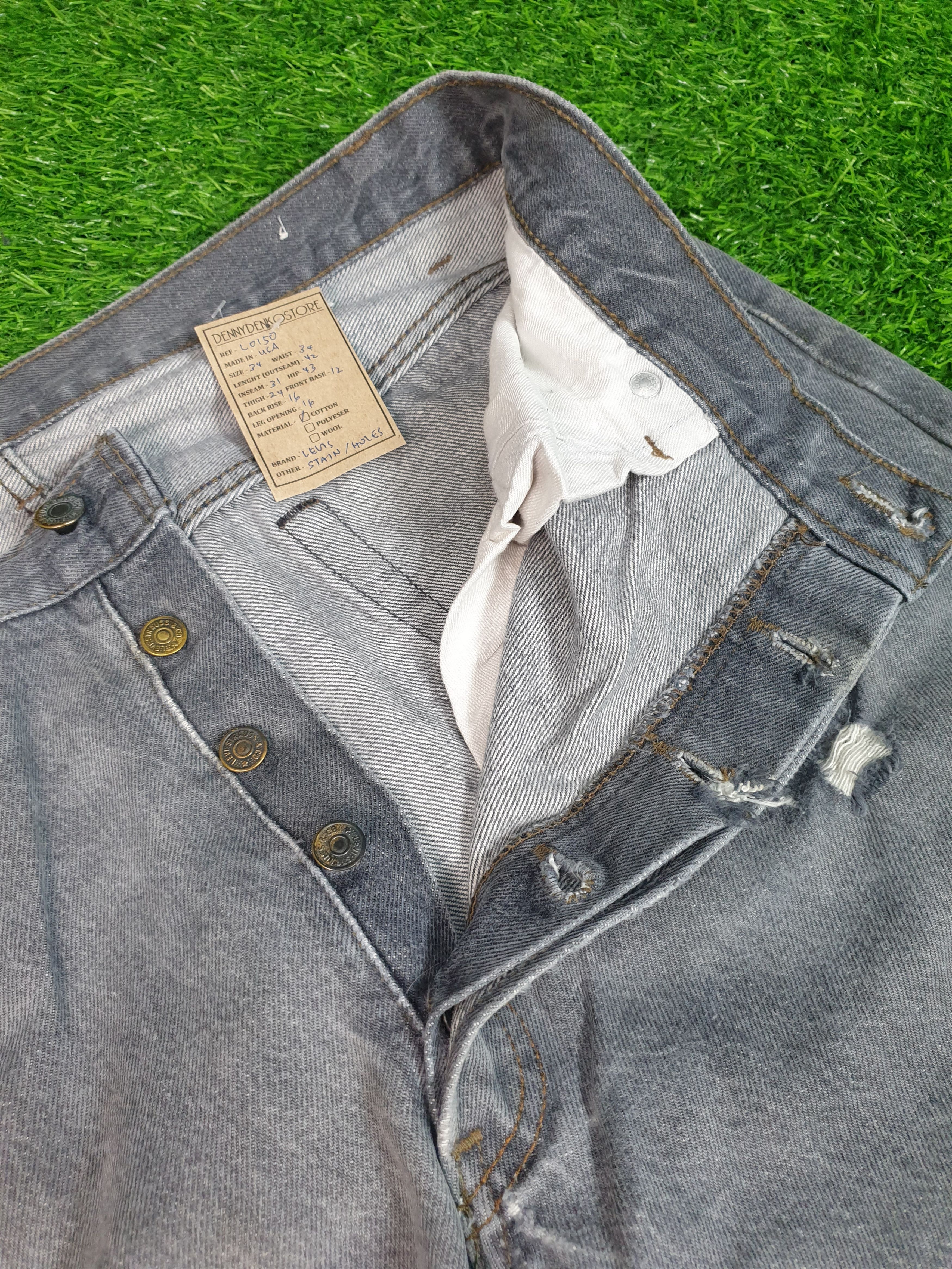 Levi's Vintage 90's LEVIS 501 Rusty Faded Black 35X31 Jeans L0150 Size US 35 - 10 Thumbnail