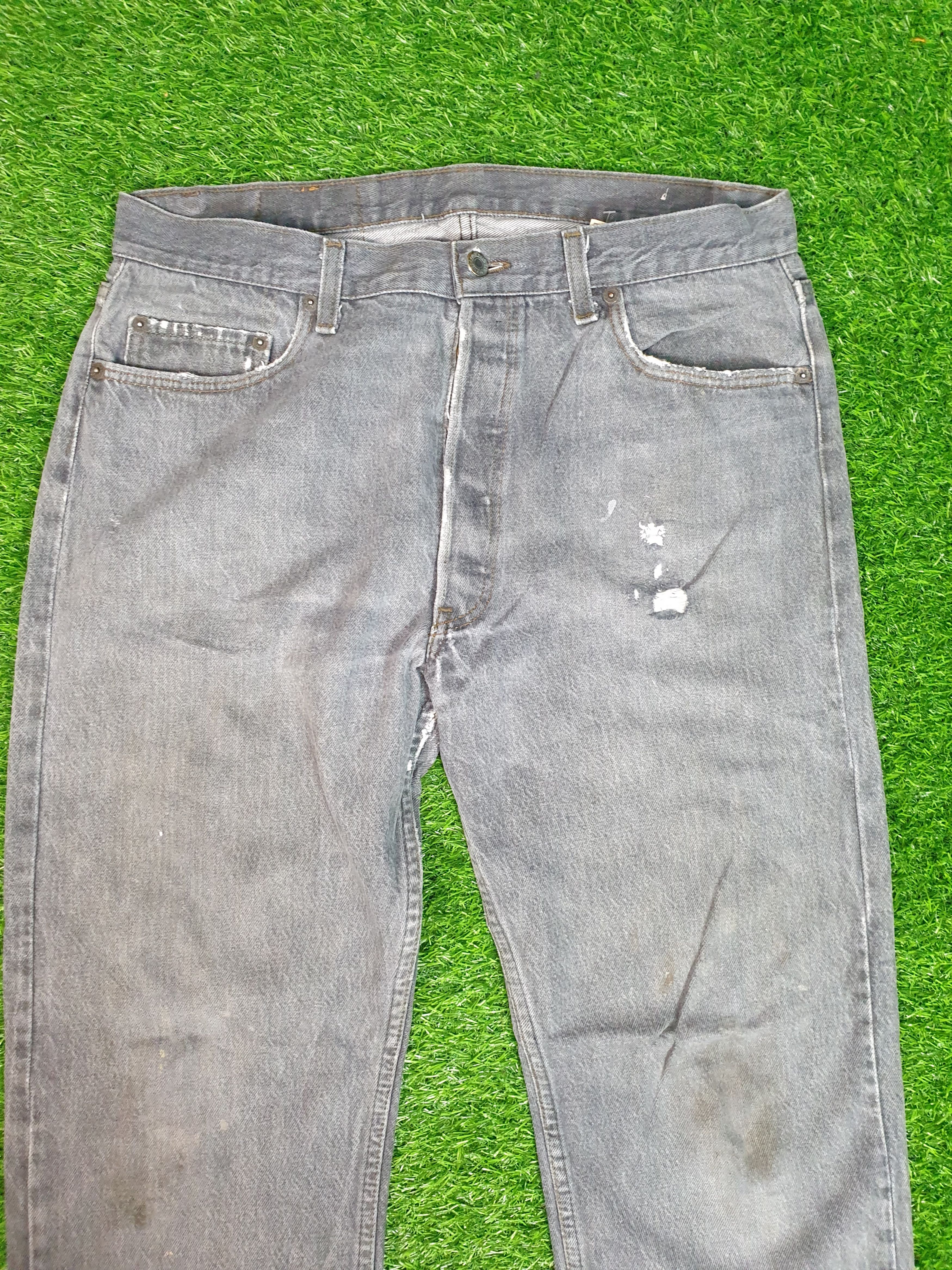 Levi's Vintage 90's LEVIS 501 Rusty Faded Black 35X31 Jeans L0150 Size US 35 - 7 Thumbnail