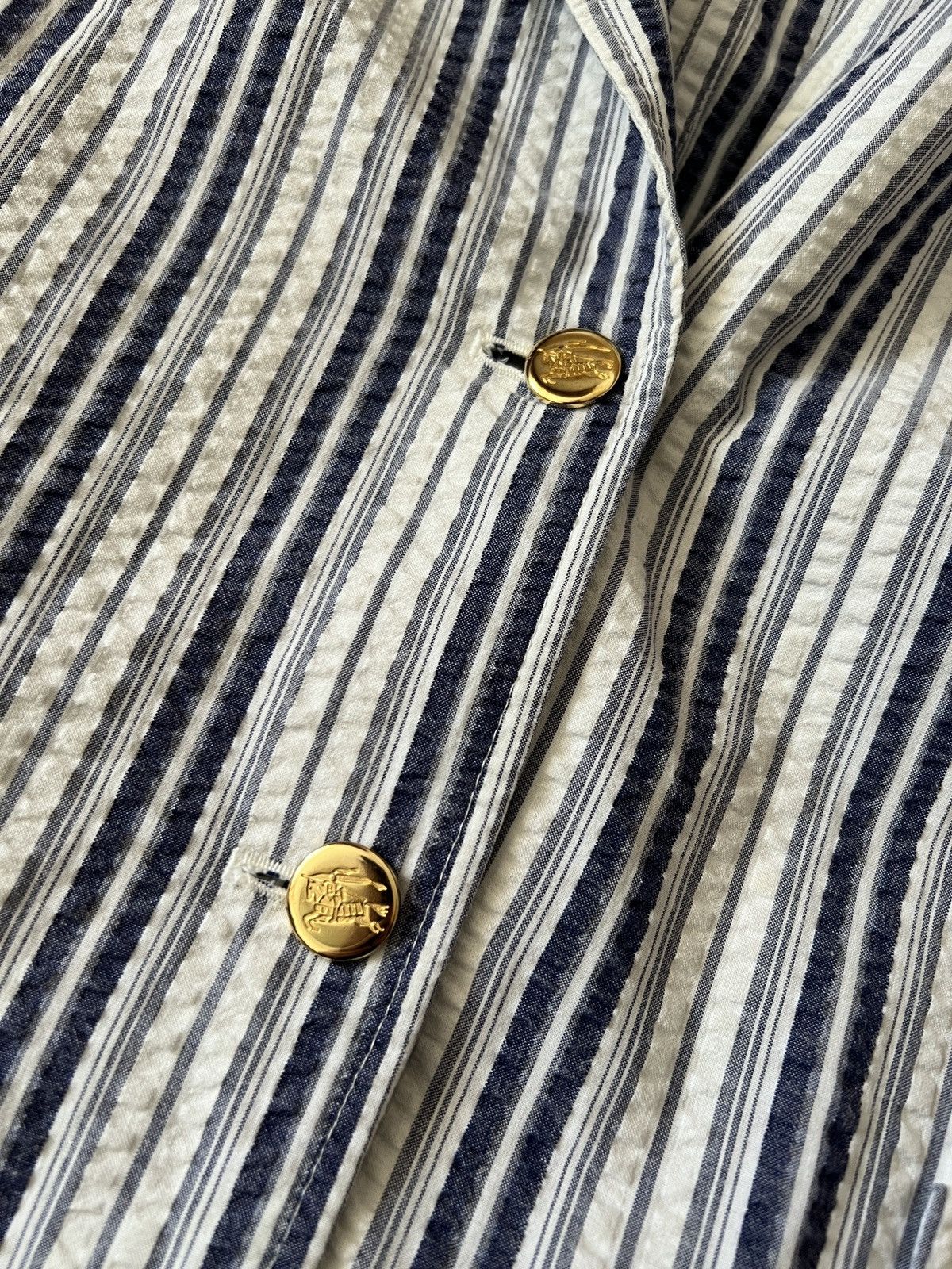 Burberry 🌸Vintage Burberry White Striped Blazer Size M / US 6-8 / IT 42-44 - 7 Thumbnail