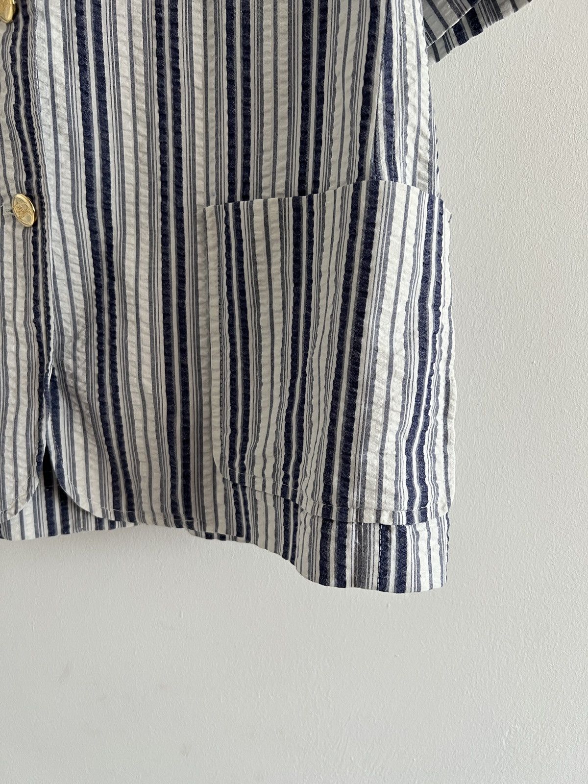 Burberry 🌸Vintage Burberry White Striped Blazer Size M / US 6-8 / IT 42-44 - 3 Thumbnail