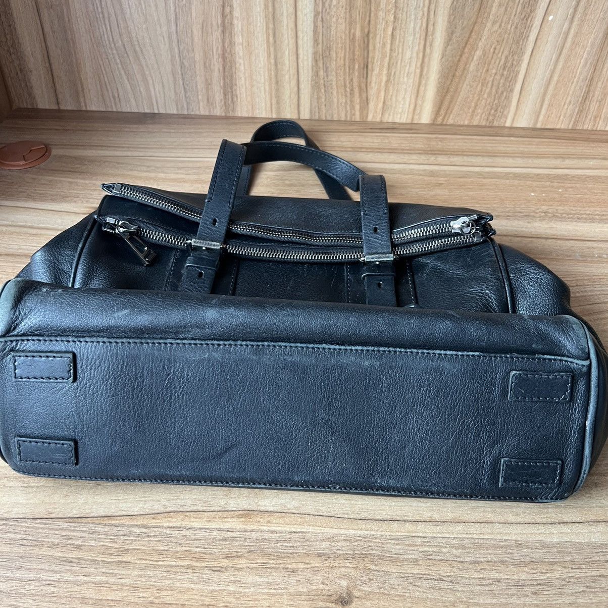 Belstaff 🔥Vintage Belstaff Black Leather Bag Size ONE SIZE - 4 Thumbnail