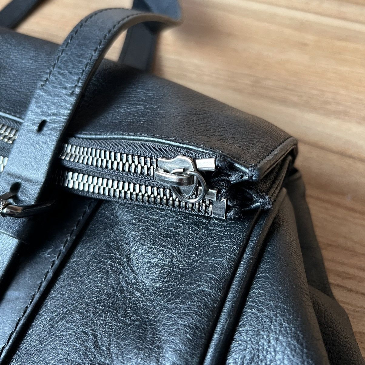 Belstaff 🔥Vintage Belstaff Black Leather Bag Size ONE SIZE - 8 Thumbnail