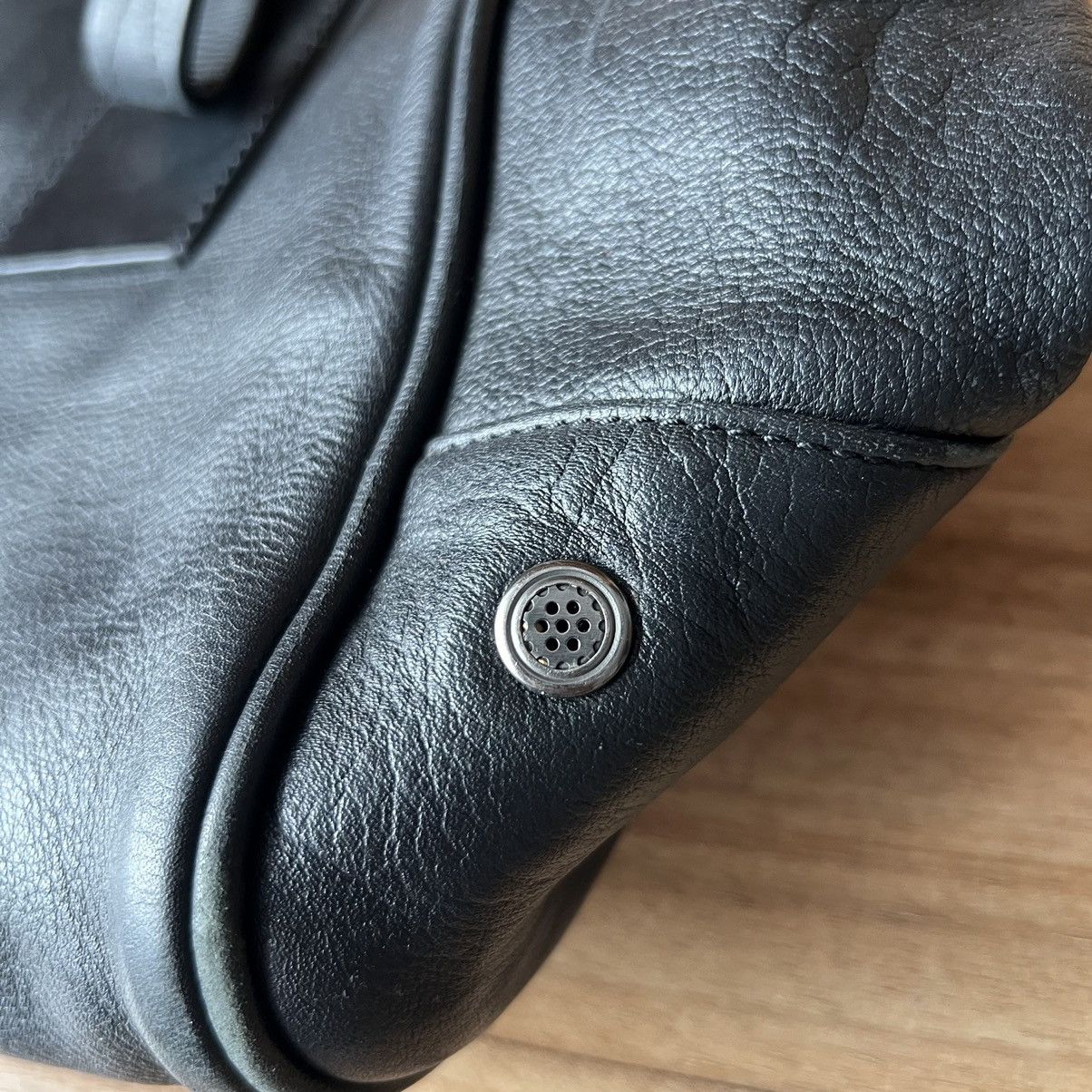 Belstaff 🔥Vintage Belstaff Black Leather Bag Size ONE SIZE - 9 Thumbnail