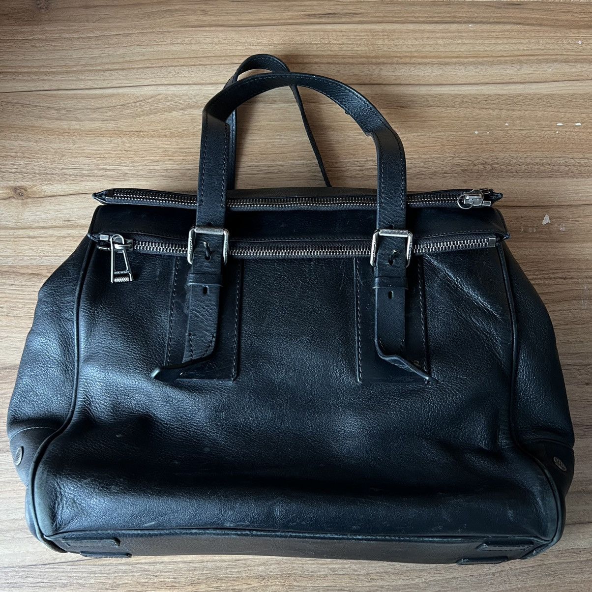 Belstaff 🔥Vintage Belstaff Black Leather Bag Size ONE SIZE - 2 Thumbnail