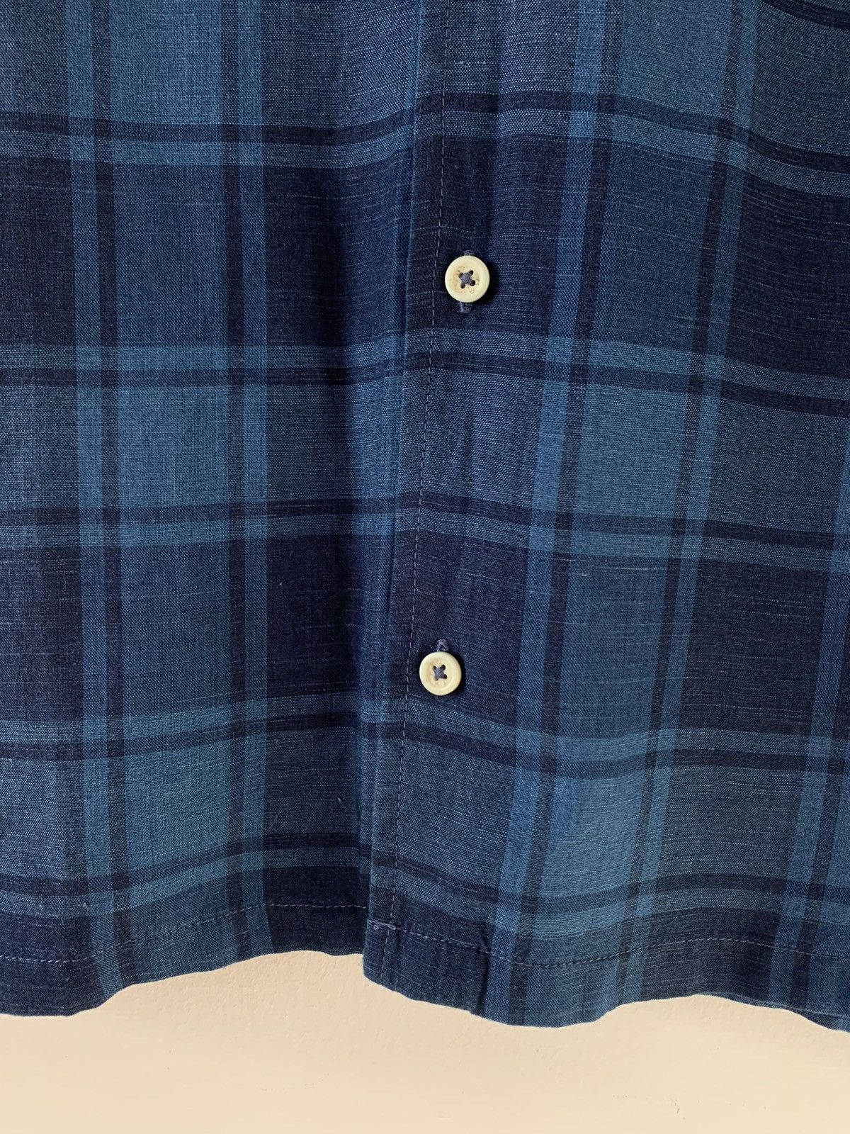 Folk Folk Indigo Check Revere Collar Shirt Size US S / EU 44-46 / 1 - 3 Thumbnail