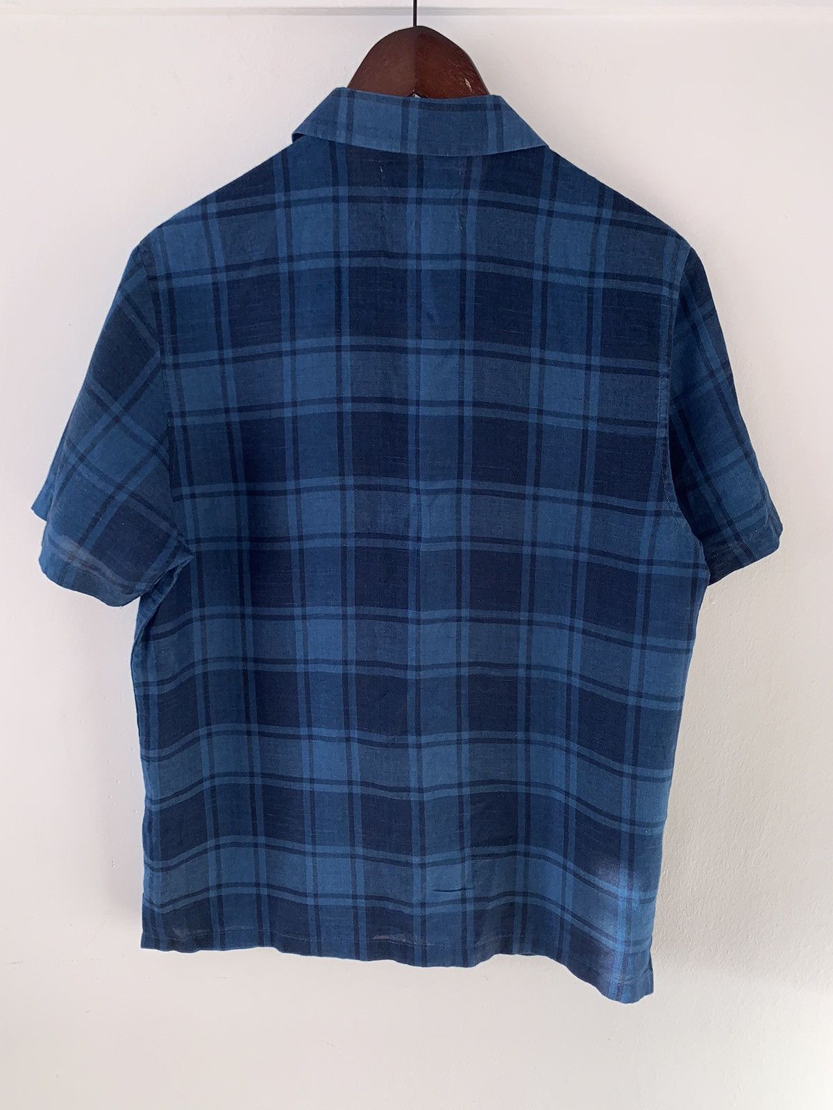 Folk Folk Indigo Check Revere Collar Shirt Size US S / EU 44-46 / 1 - 2 Thumbnail