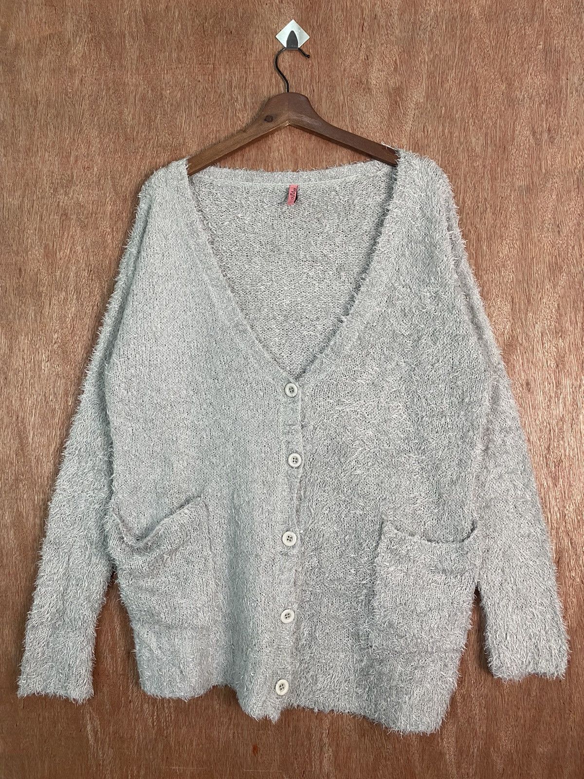 Homespun Knitwear × Japanese Brand DL Caula Grey Shag Shaggy Fur Mohair Knitwear #B615 Size US M / EU 48-50 / 2 - 1 Thumbnail
