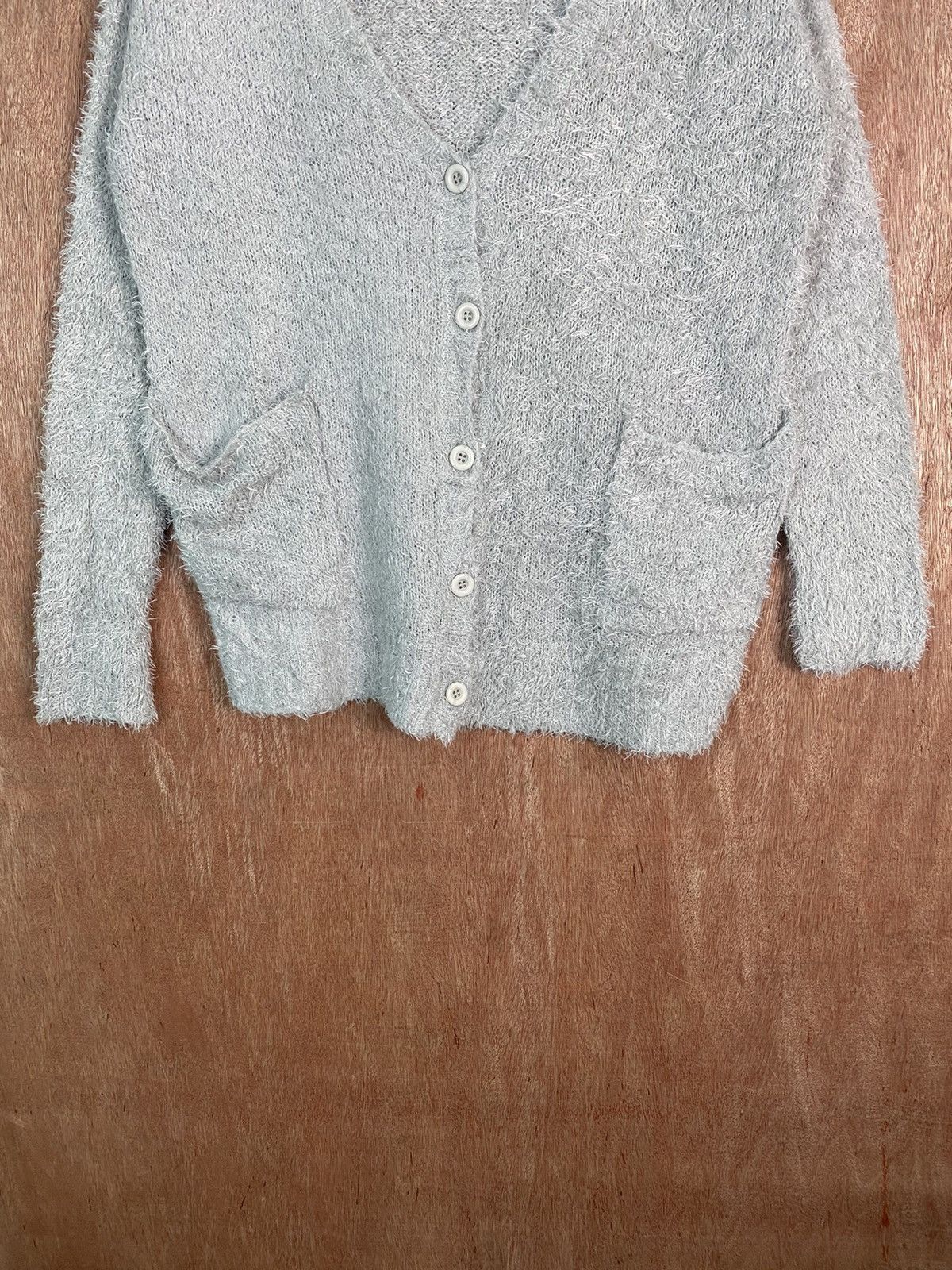 Homespun Knitwear × Japanese Brand DL Caula Grey Shag Shaggy Fur Mohair Knitwear #B615 Size US M / EU 48-50 / 2 - 3 Thumbnail