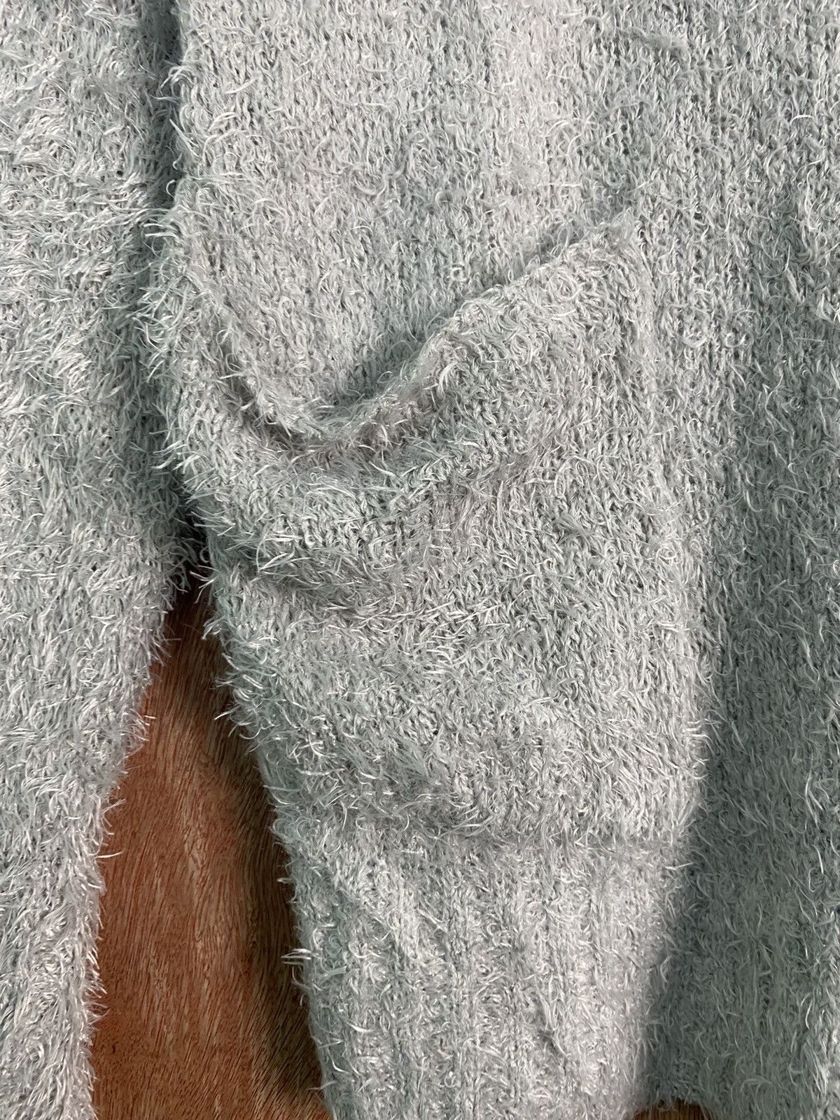 Homespun Knitwear × Japanese Brand DL Caula Grey Shag Shaggy Fur Mohair Knitwear #B615 Size US M / EU 48-50 / 2 - 7 Thumbnail