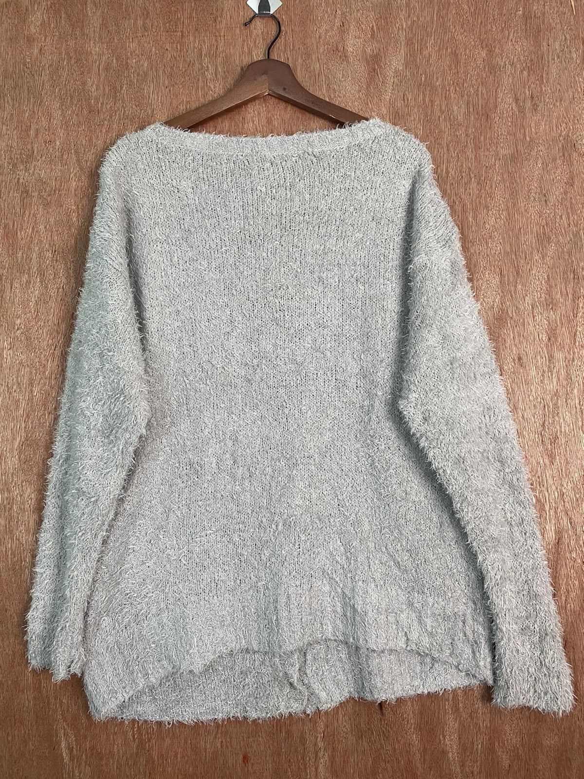 Homespun Knitwear × Japanese Brand DL Caula Grey Shag Shaggy Fur Mohair Knitwear #B615 Size US M / EU 48-50 / 2 - 9 Thumbnail