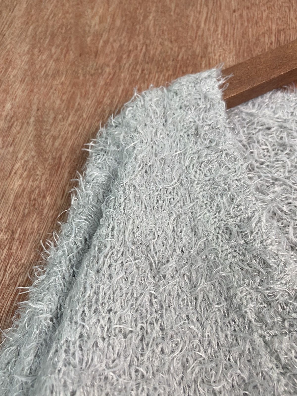 Homespun Knitwear × Japanese Brand DL Caula Grey Shag Shaggy Fur Mohair Knitwear #B615 Size US M / EU 48-50 / 2 - 4 Thumbnail