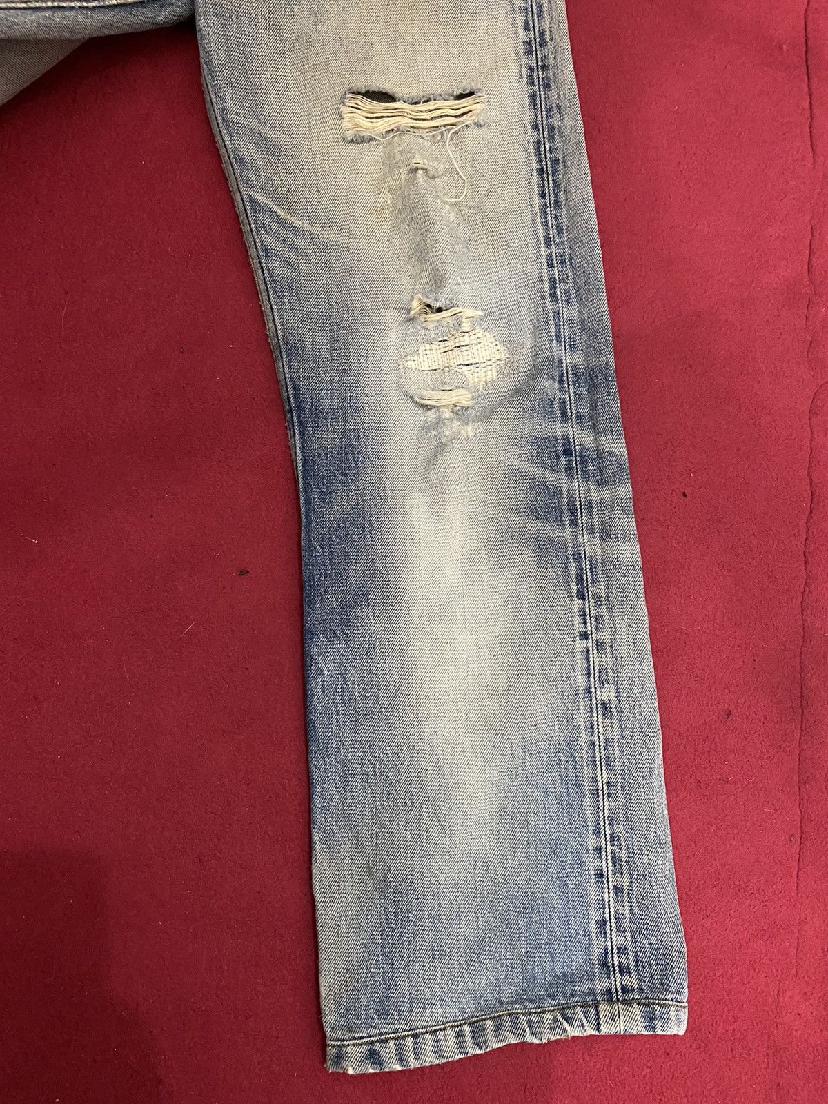 A.P.C. 🔥Vintage A.P.C Straight Cut Distress Denime Style Size US 31 - 5 Thumbnail