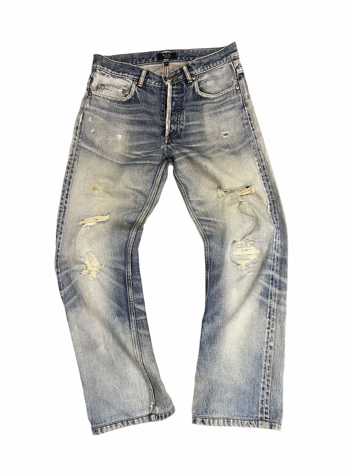 A.P.C. 🔥Vintage A.P.C Straight Cut Distress Denime Style Size US 31 - 1 Thumbnail