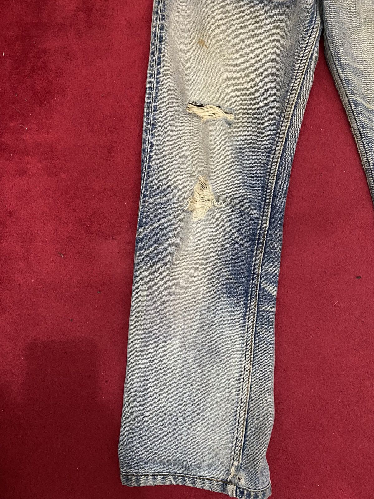 A.P.C. 🔥Vintage A.P.C Straight Cut Distress Denime Style Size US 31 - 6 Thumbnail