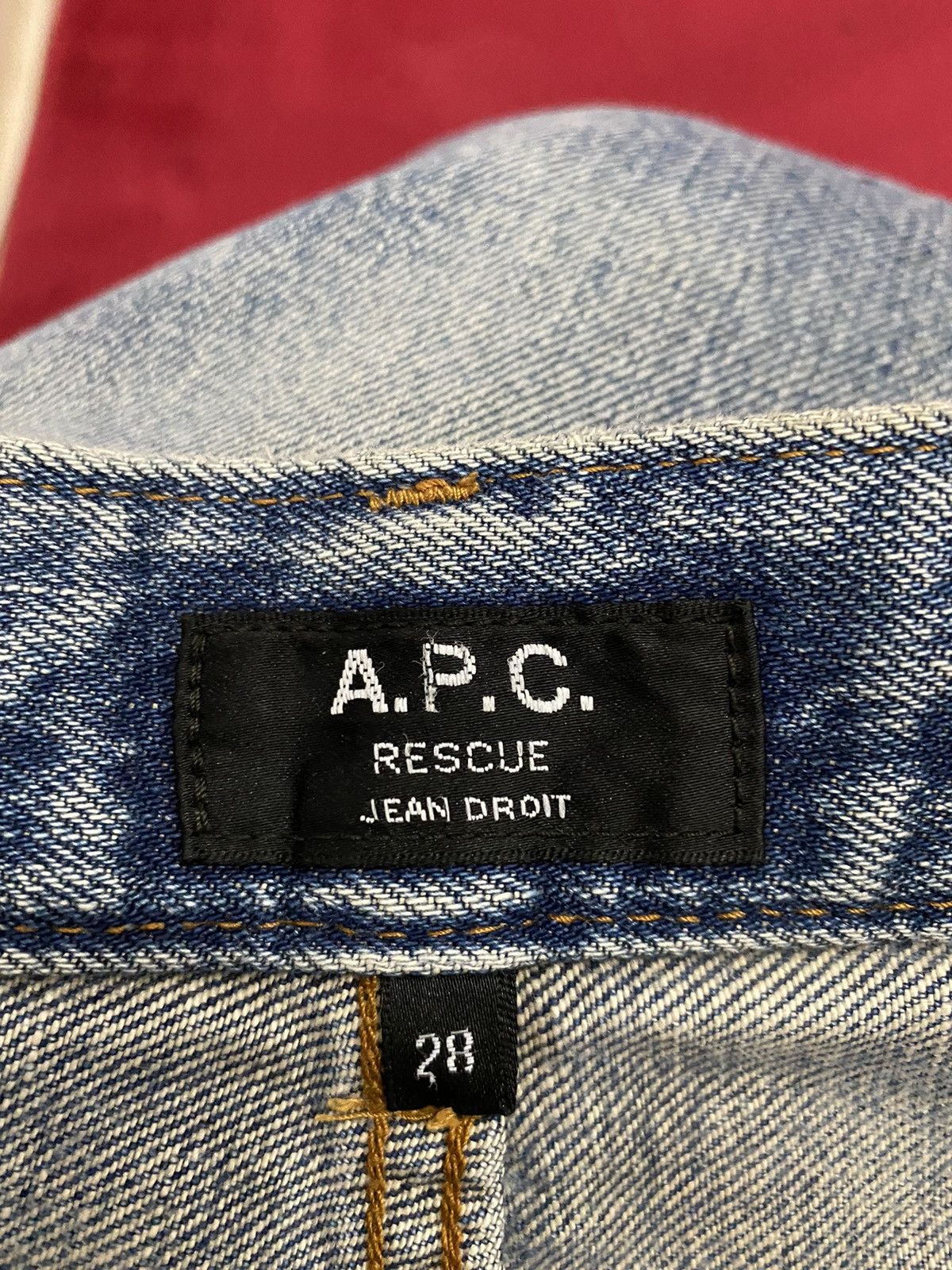 A.P.C. 🔥Vintage A.P.C Straight Cut Distress Denime Style Size US 31 - 18 Thumbnail