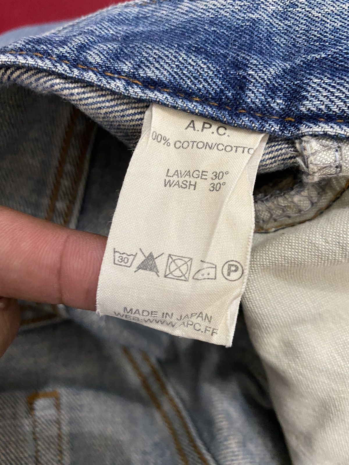 A.P.C. 🔥Vintage A.P.C Straight Cut Distress Denime Style Size US 31 - 19 Thumbnail