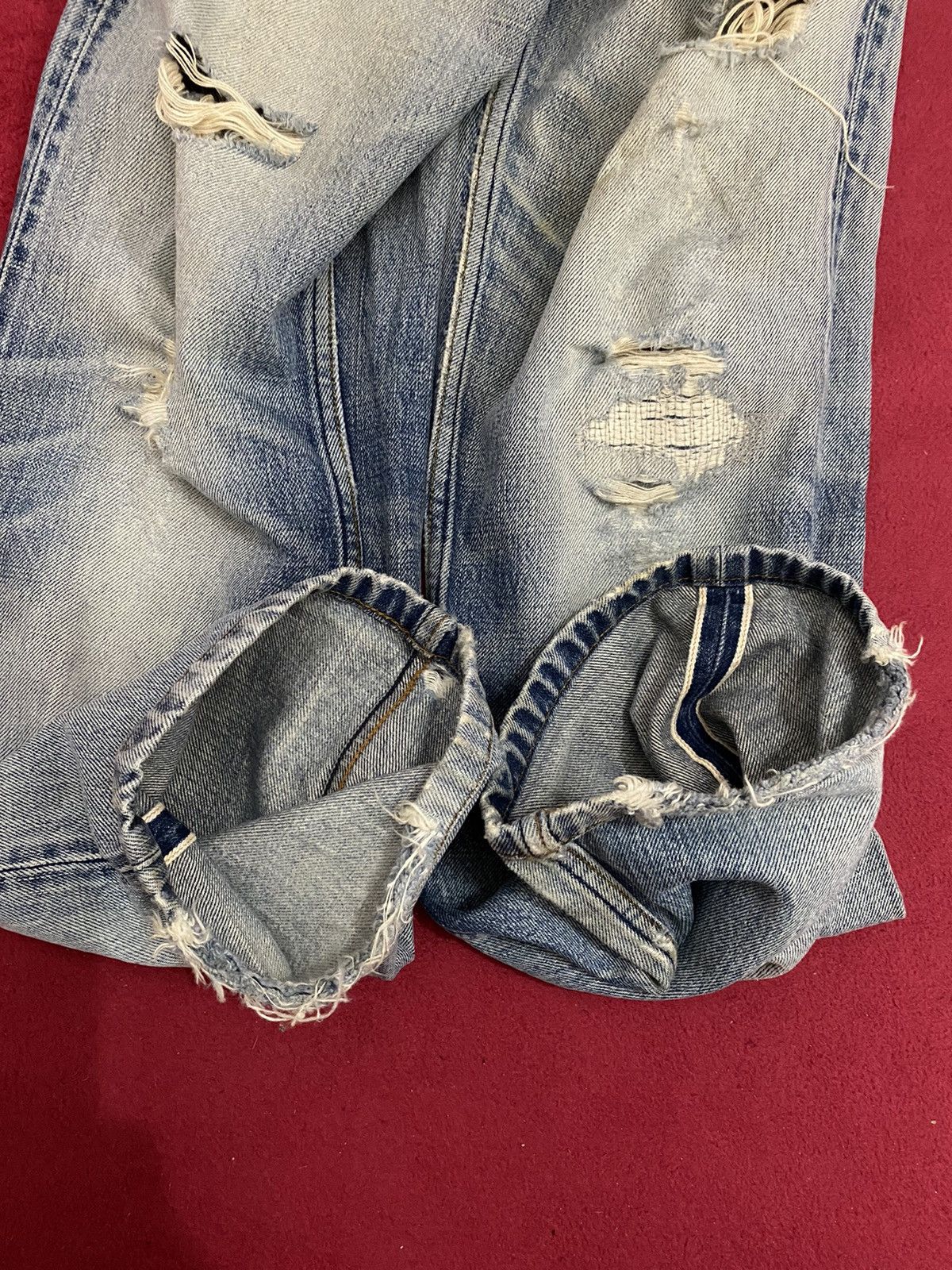 A.P.C. 🔥Vintage A.P.C Straight Cut Distress Denime Style Size US 31 - 14 Thumbnail