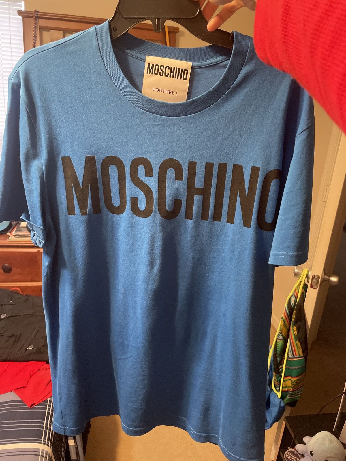Blue Moschino shirt