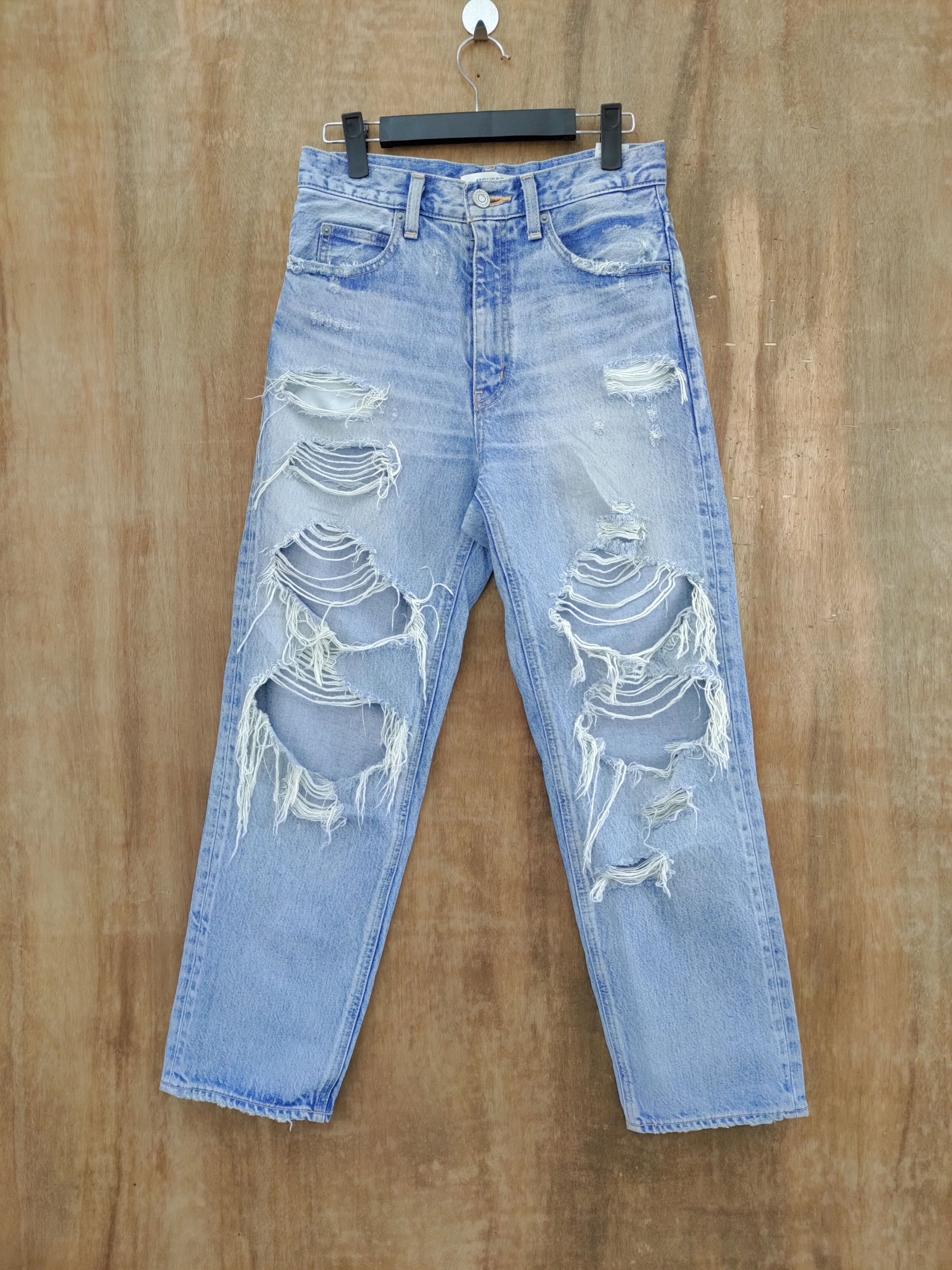 MOUSSY VINTAGE MOUSY JEANS DISTRESSED STYLE KURT COBAIN Size US 26 / EU 42 - 2 Thumbnail