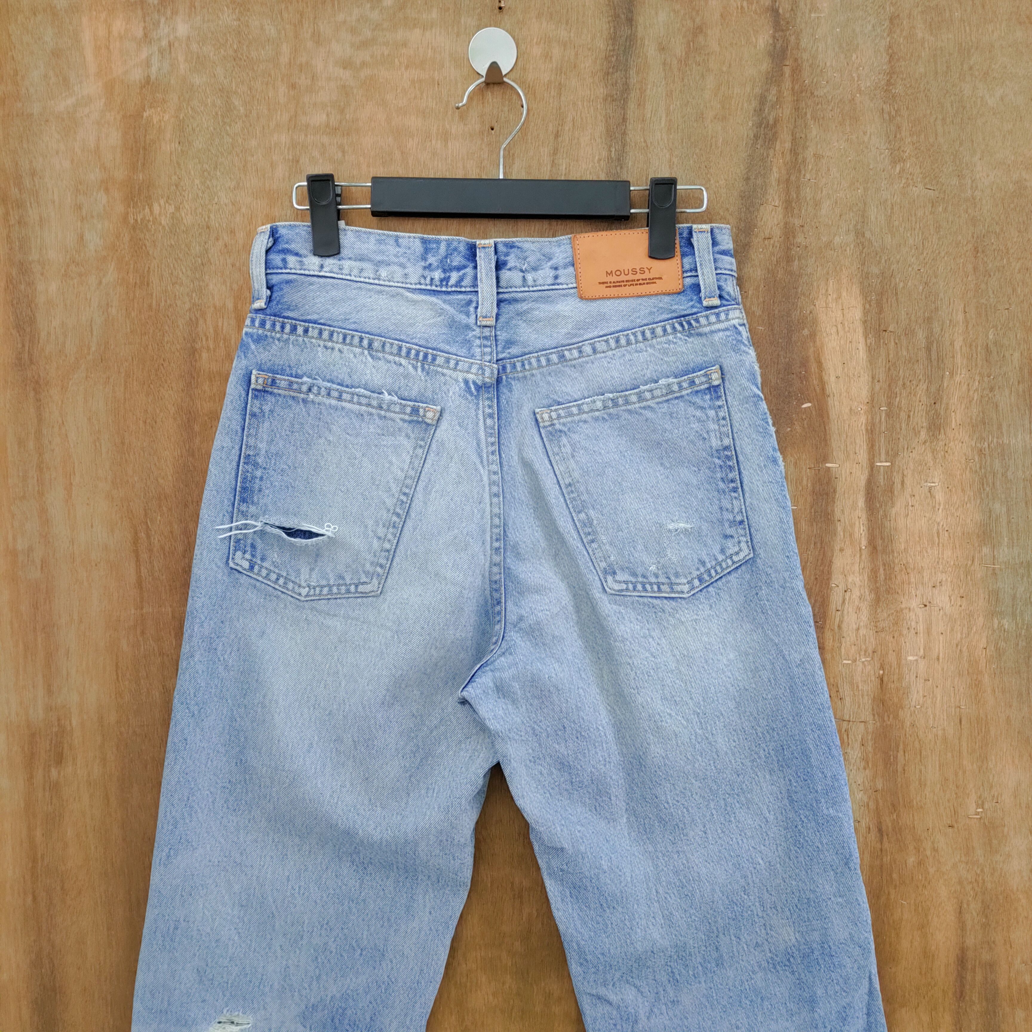 MOUSSY VINTAGE MOUSY JEANS DISTRESSED STYLE KURT COBAIN Size US 26 / EU 42 - 6 Thumbnail