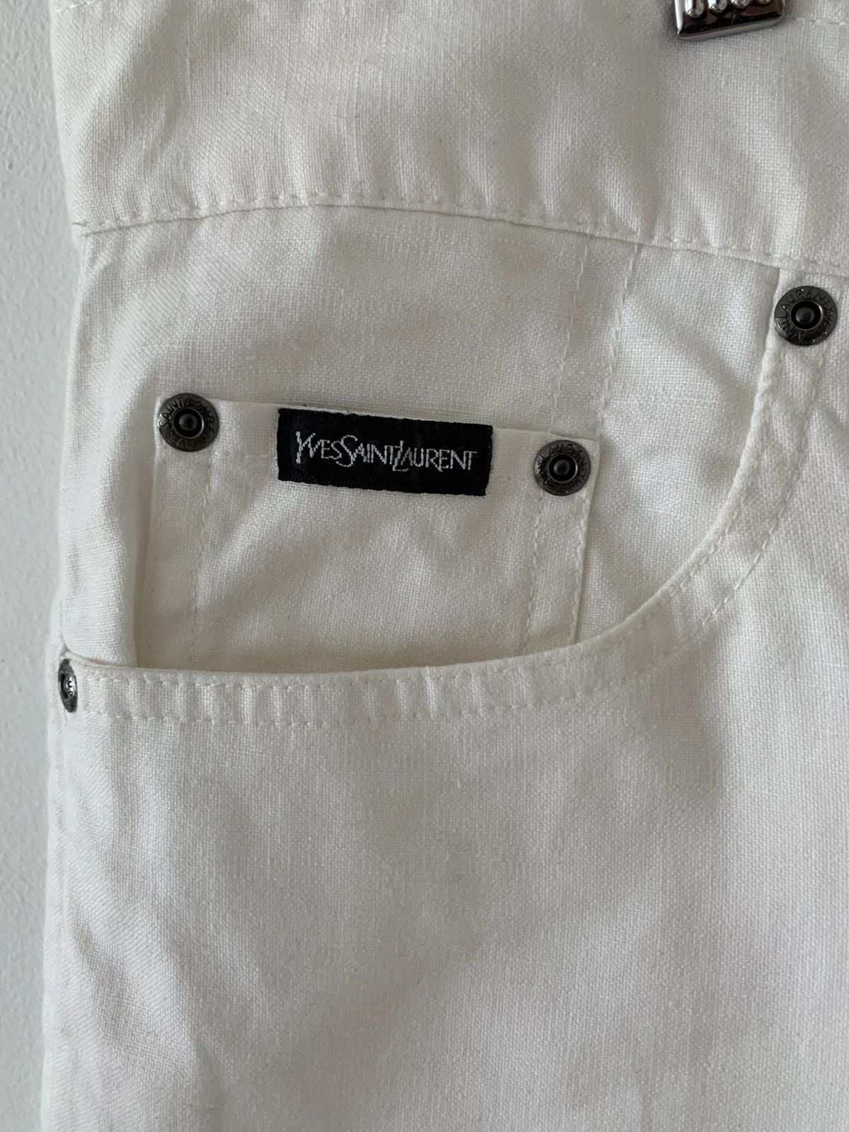 Vintage Vintage Yves Saint Laurent White Pants Size US 34 / EU 50 - 4 Thumbnail