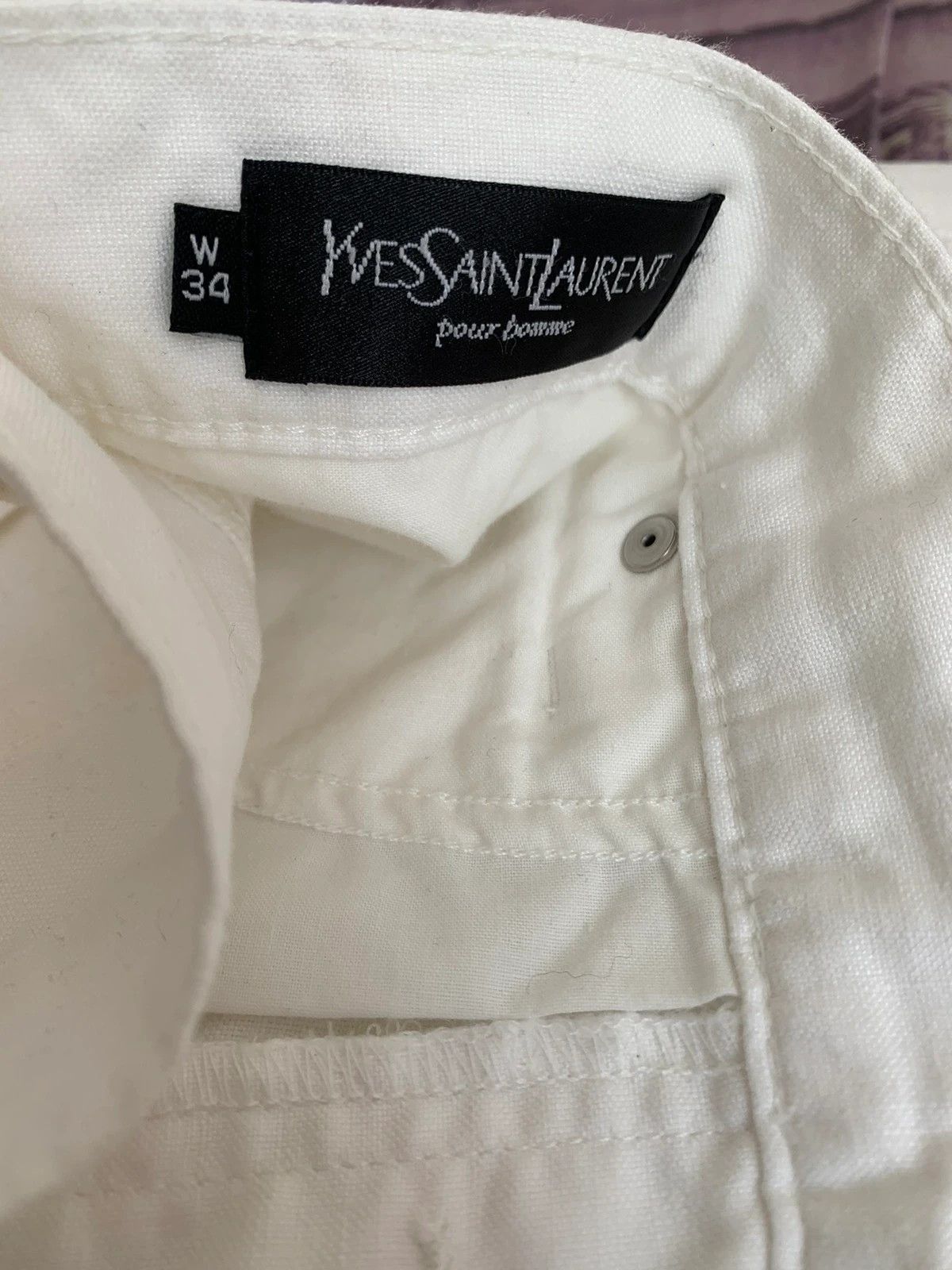Vintage Vintage Yves Saint Laurent White Pants Size US 34 / EU 50 - 9 Thumbnail
