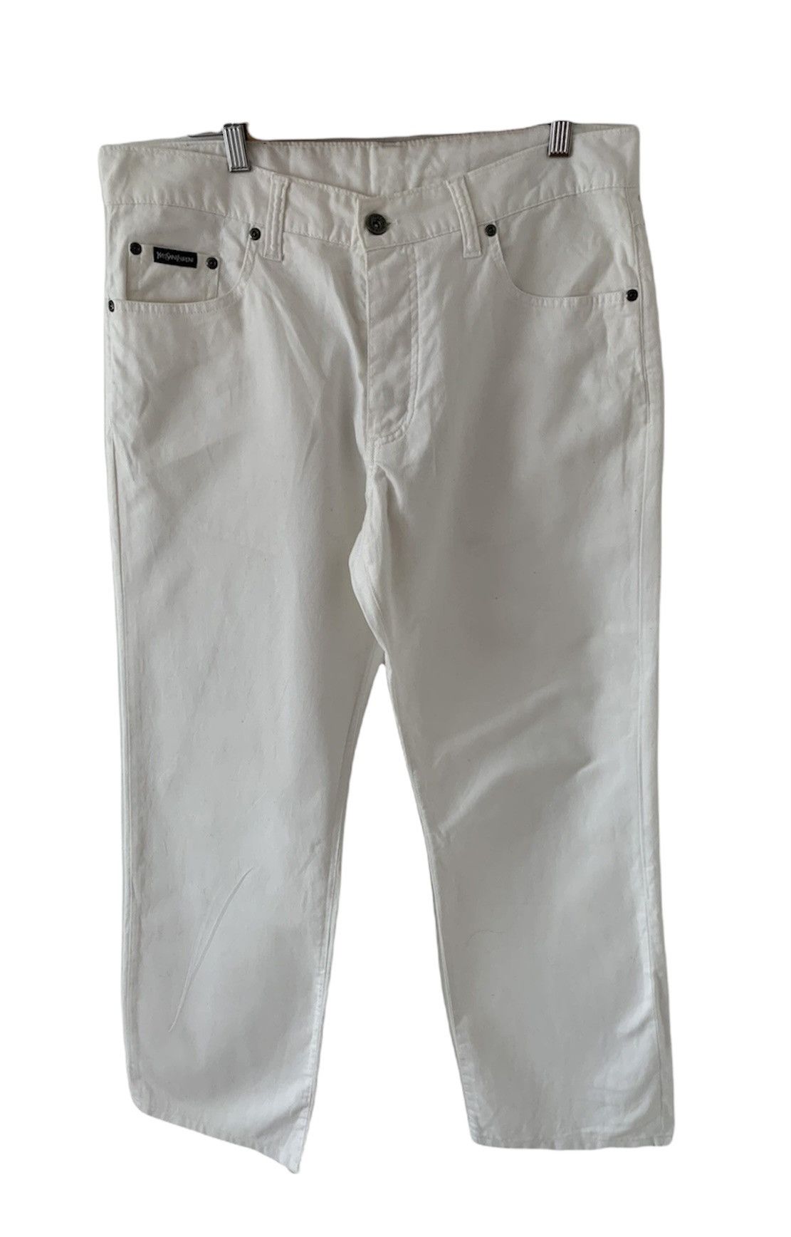 Vintage Vintage Yves Saint Laurent White Pants Size US 34 / EU 50 - 2 Thumbnail