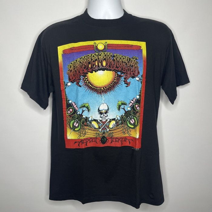 Brockum Vintage 1990 Grateful Dead AOXOMOXOA Black T-shirt | Grailed