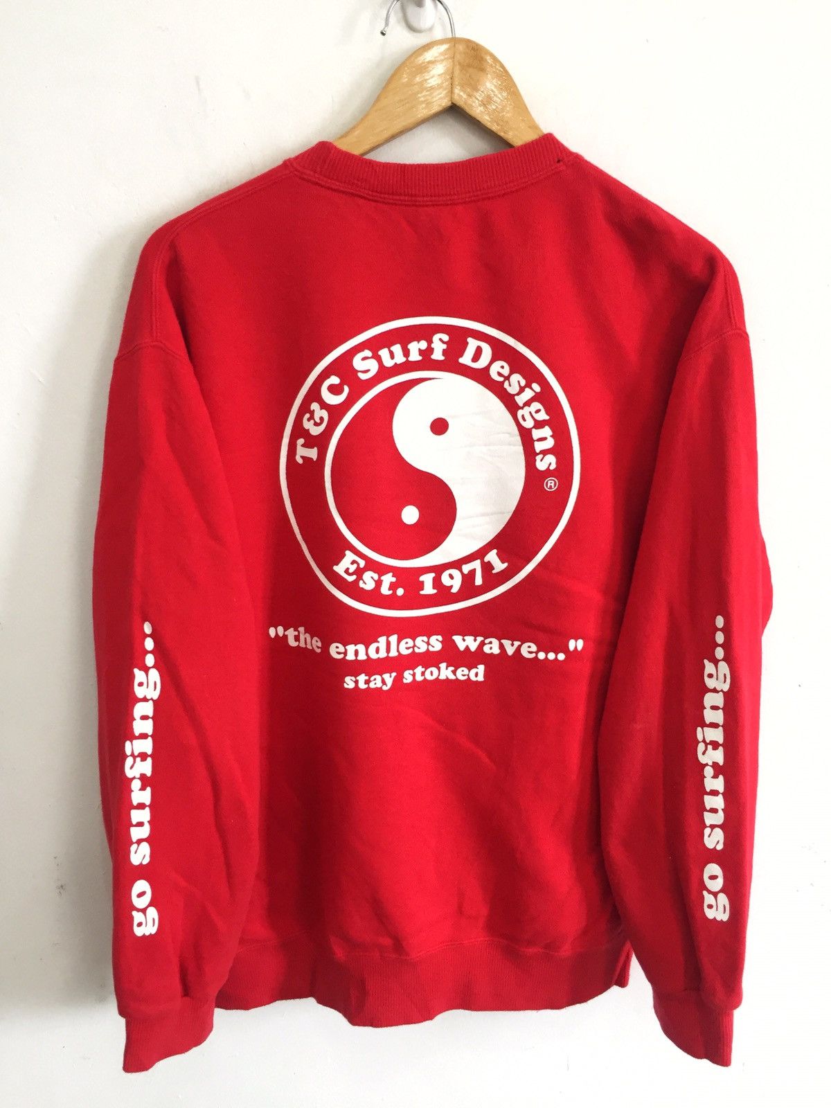 Ron Jon Surf Shop Vintage T&C Yin Yang Big Logo Jumper Sweatshirt Size US L / EU 52-54 / 3 - 1 Thumbnail