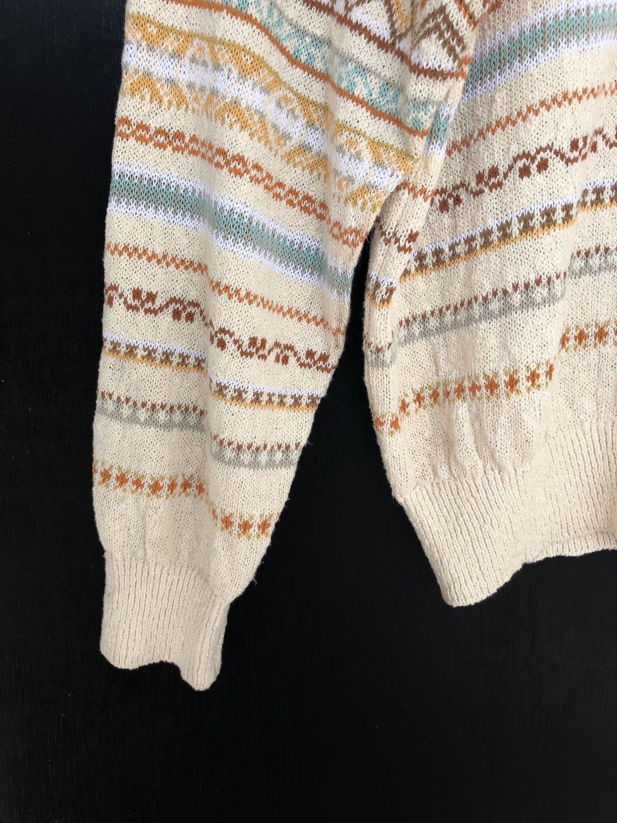 Kenzo OG Kenzo Fair Isle Hemp Blend Oversized Knitwear Size US L / EU 52-54 / 3 - 3 Thumbnail