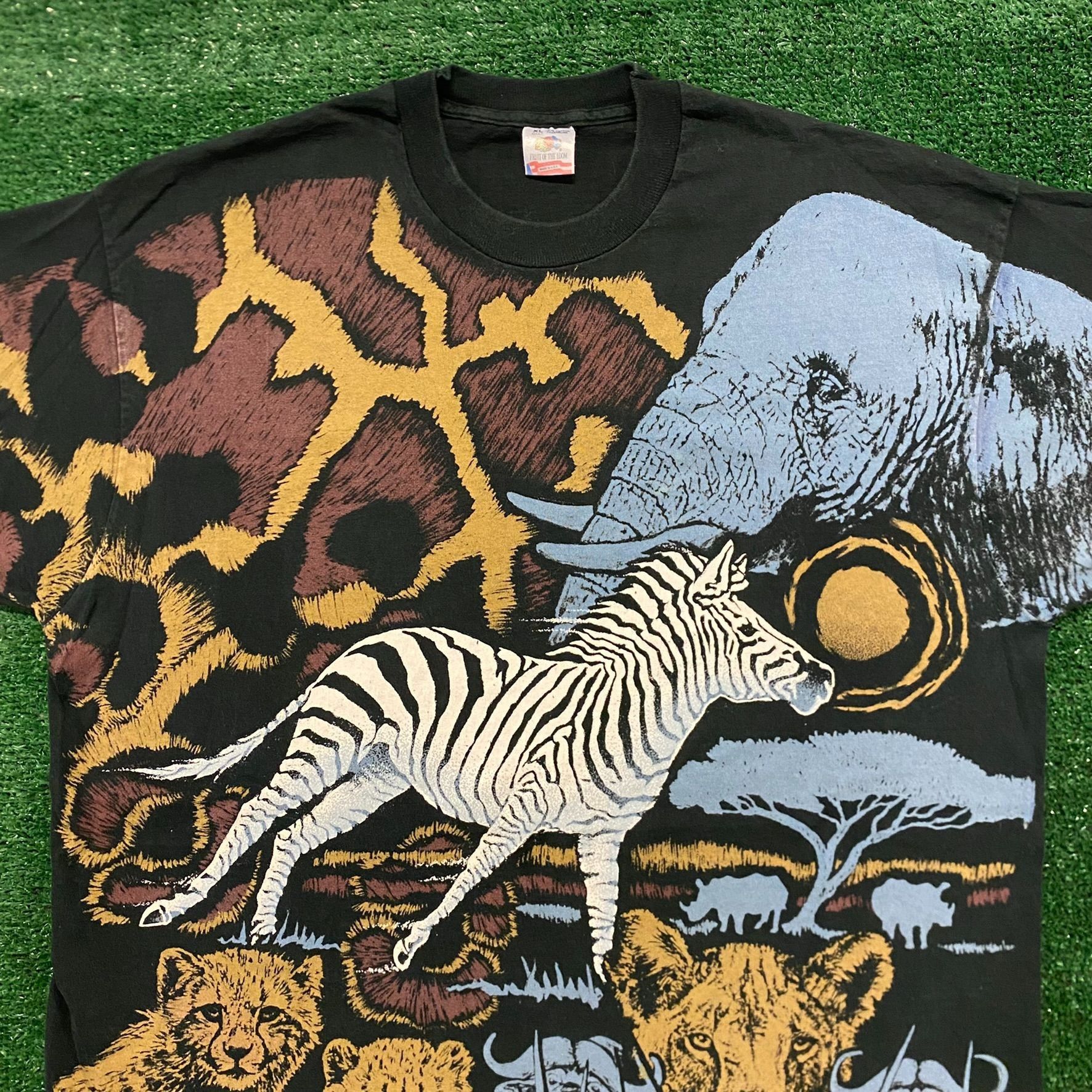 Vintage Animals Nature Wildlife Vintage 90s AOP Artwork T-Shirt Size US XL / EU 56 / 4 - 2 Thumbnail