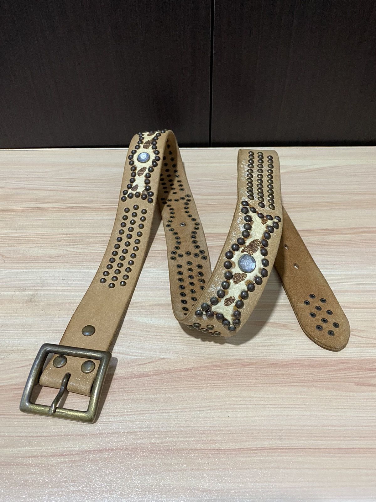 Japanese Brand Vintage Fully Leather Belt Studded Size ONE SIZE - 4 Thumbnail