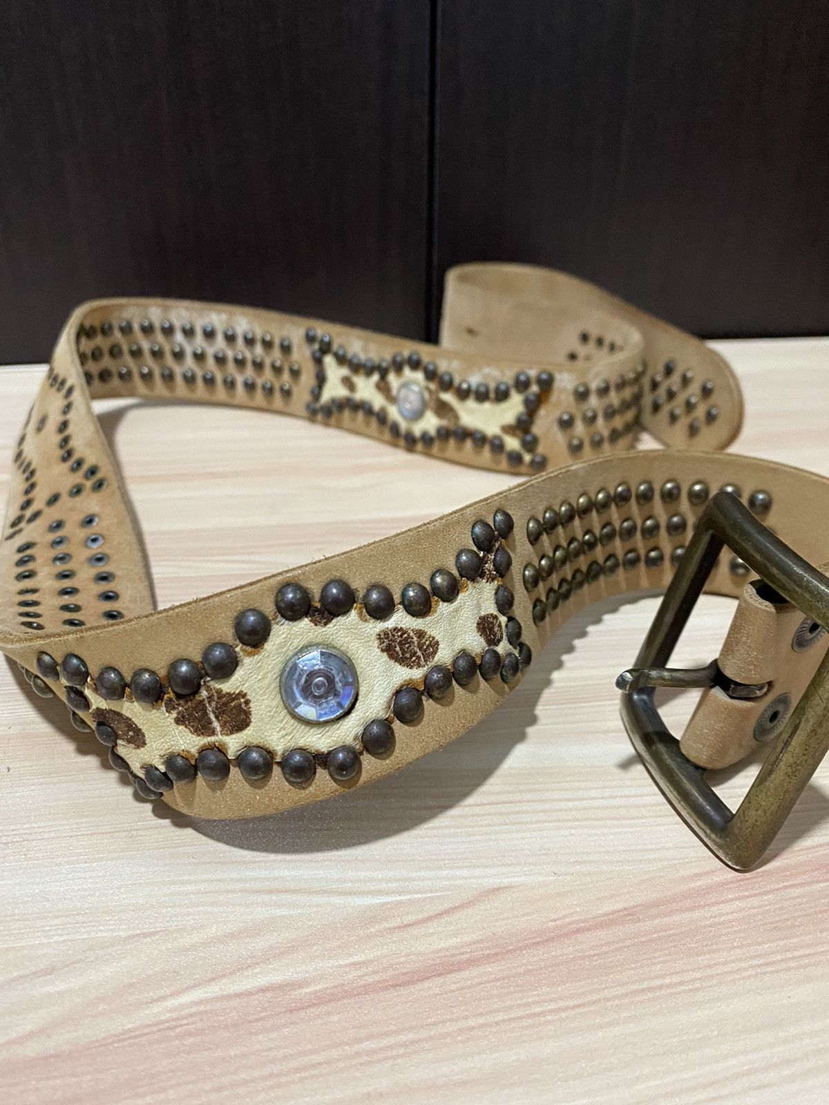 Japanese Brand Vintage Fully Leather Belt Studded Size ONE SIZE - 8 Thumbnail