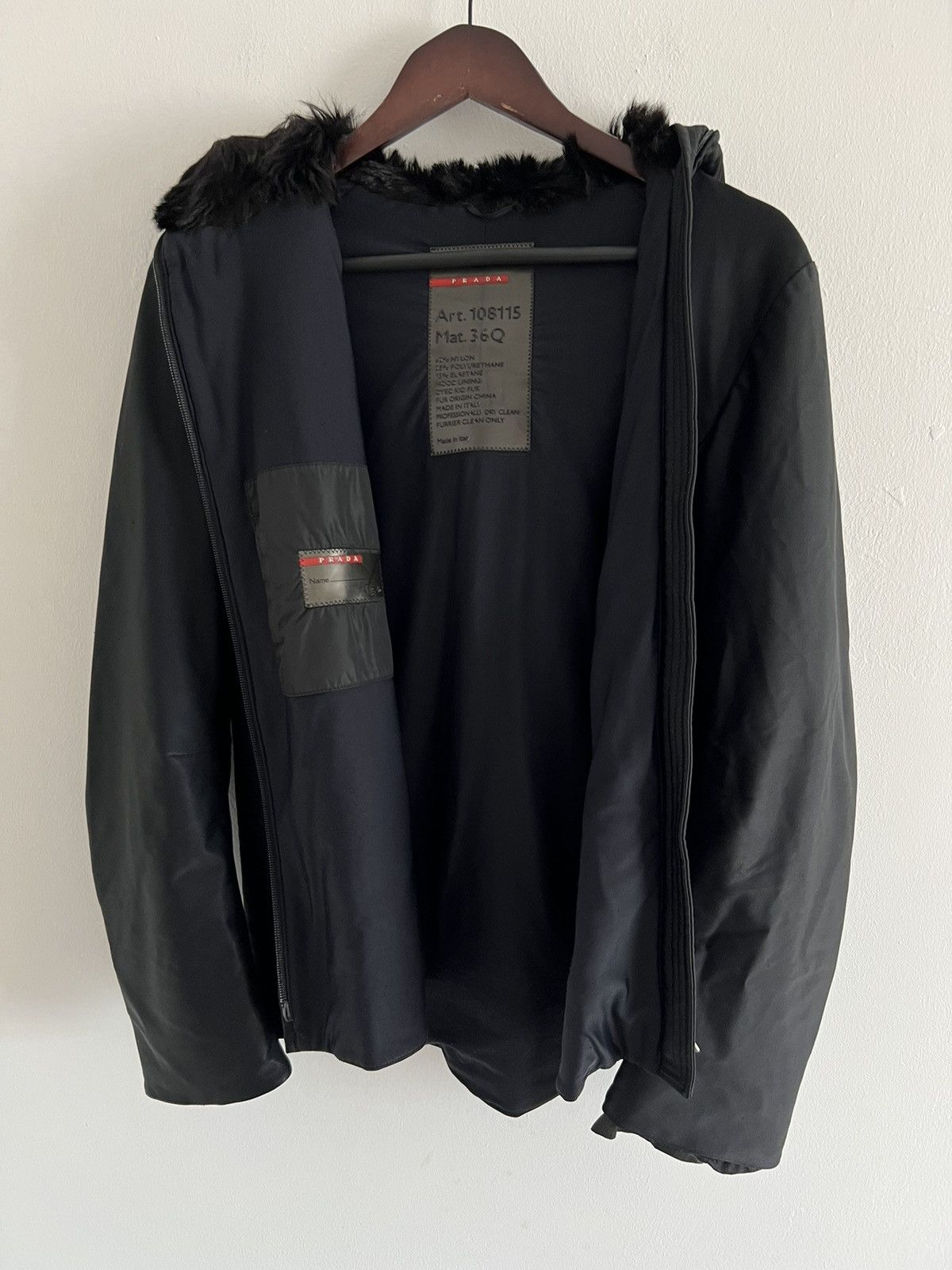 Prada 🔥Vintage Prada Black Red Tab Jacket Size L / US 10 / IT 46 - 3 Thumbnail