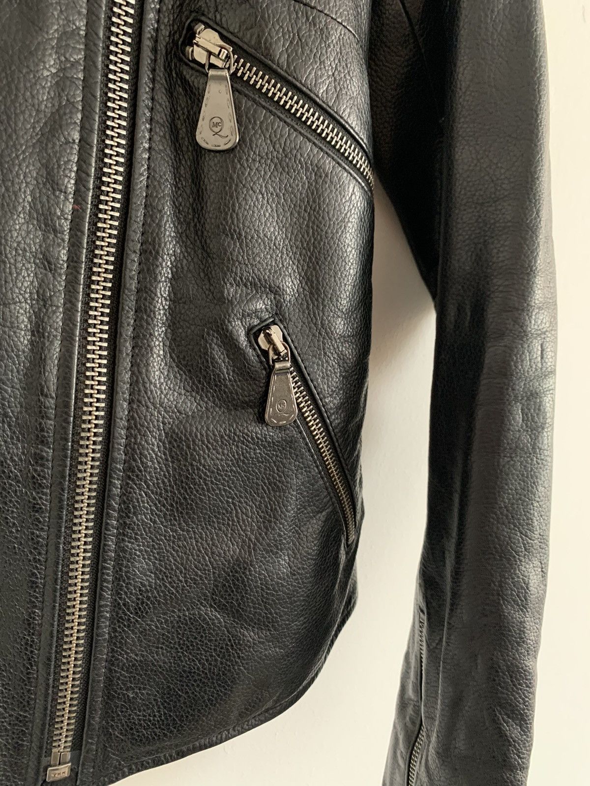 Alexander McQueen 🔥RARE Alexander McQueen Press Sample Biker Leather Jacket Size XS / US 0-2 / IT 36-38 - 5 Thumbnail