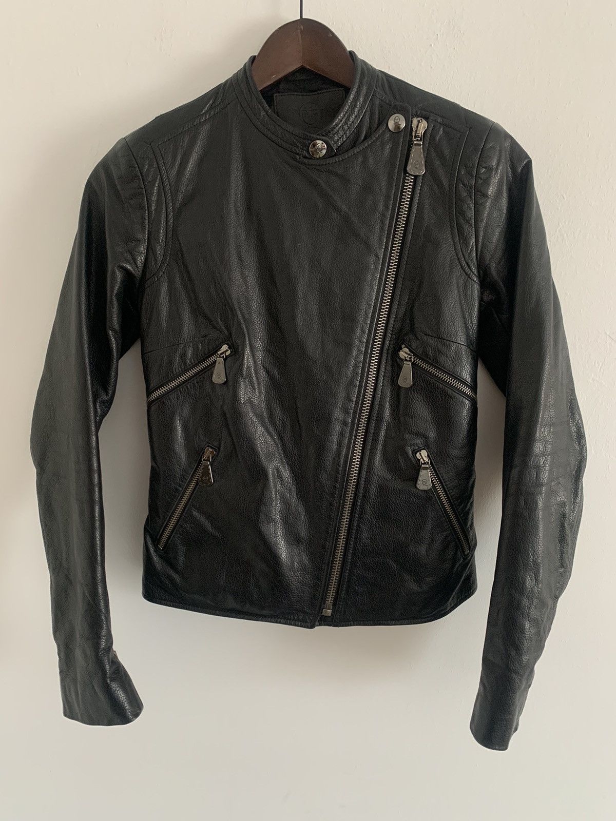 Alexander McQueen 🔥RARE Alexander McQueen Press Sample Biker Leather Jacket Size XS / US 0-2 / IT 36-38 - 1 Thumbnail