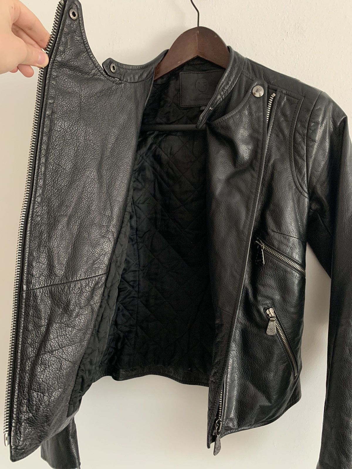 Alexander McQueen 🔥RARE Alexander McQueen Press Sample Biker Leather Jacket Size XS / US 0-2 / IT 36-38 - 4 Thumbnail