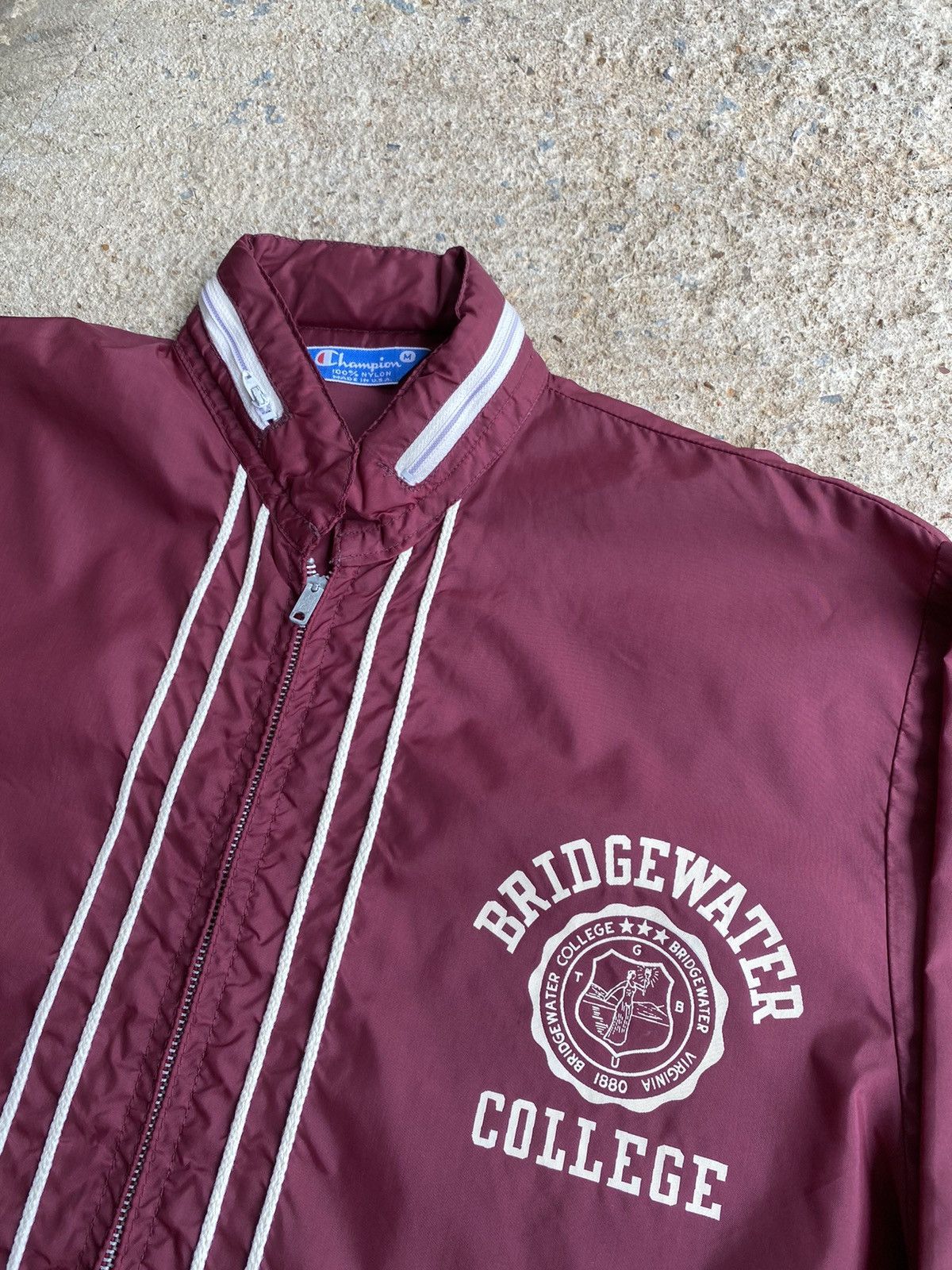 Champion × Vintage Vintage 70’s Champion Bridgewater College Zip Windbreaker Size US L / EU 52-54 / 3 - 2 Thumbnail