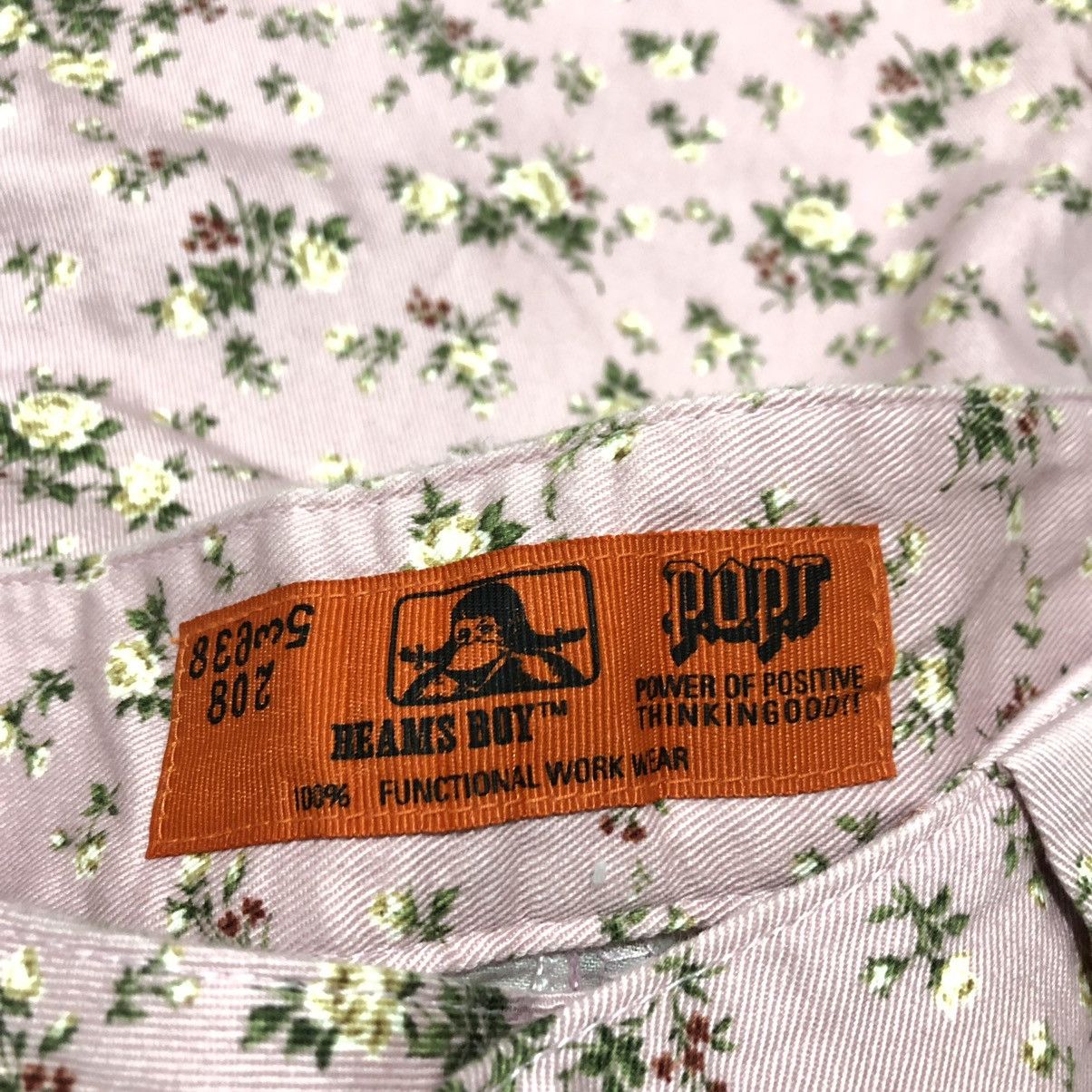 Beams Plus × Japanese Brand × Vintage Vintage Beams Boy Pink Flower Casual Pants Size US 30 / EU 46 - 3 Thumbnail