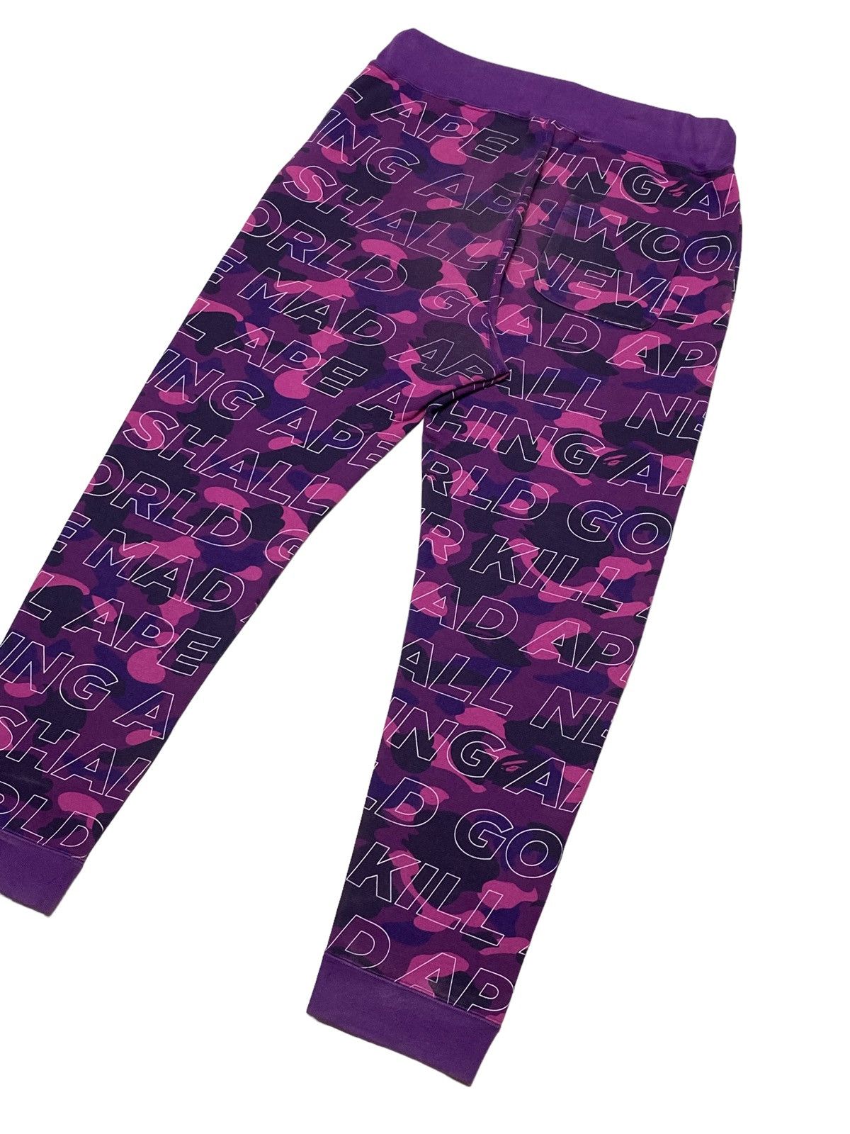 Bape Color Camo Motto Sweat Pants Size US 34 / EU 50 - 24 Thumbnail