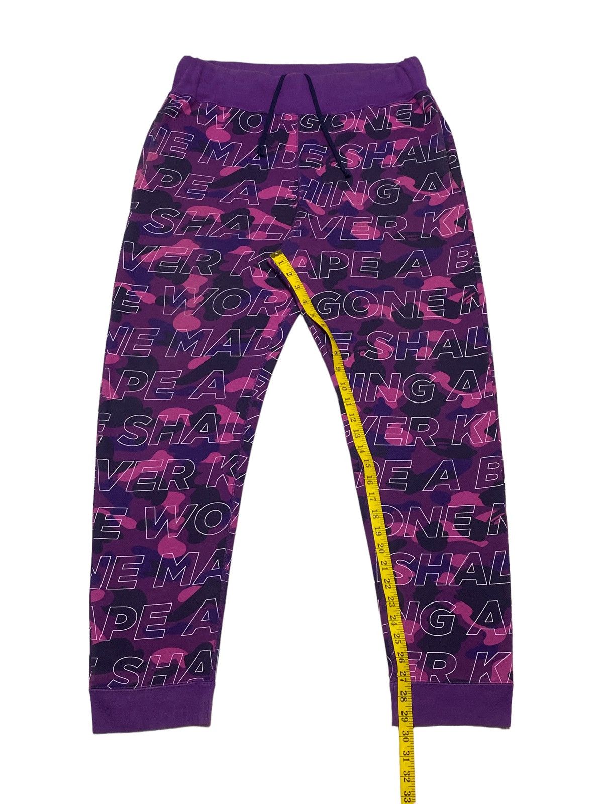 Bape Color Camo Motto Sweat Pants Size US 34 / EU 50 - 6 Thumbnail