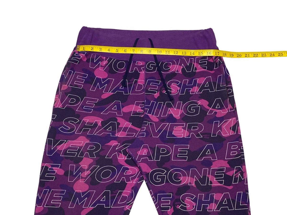 Bape Color Camo Motto Sweat Pants Size US 34 / EU 50 - 3 Thumbnail